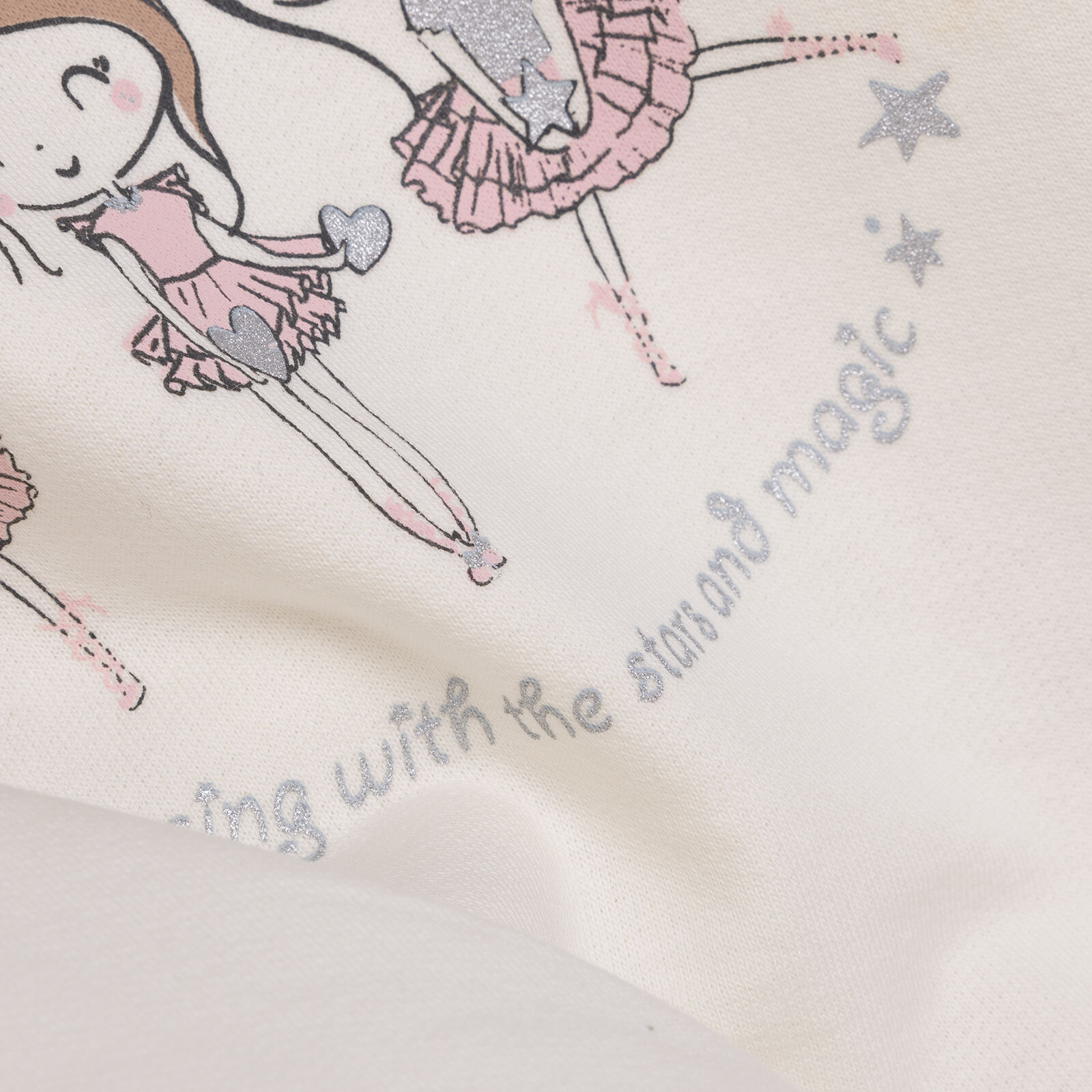 Basic Kız Az Şardonlu Balerin Baskılı Sweatshirt Kız Bebek