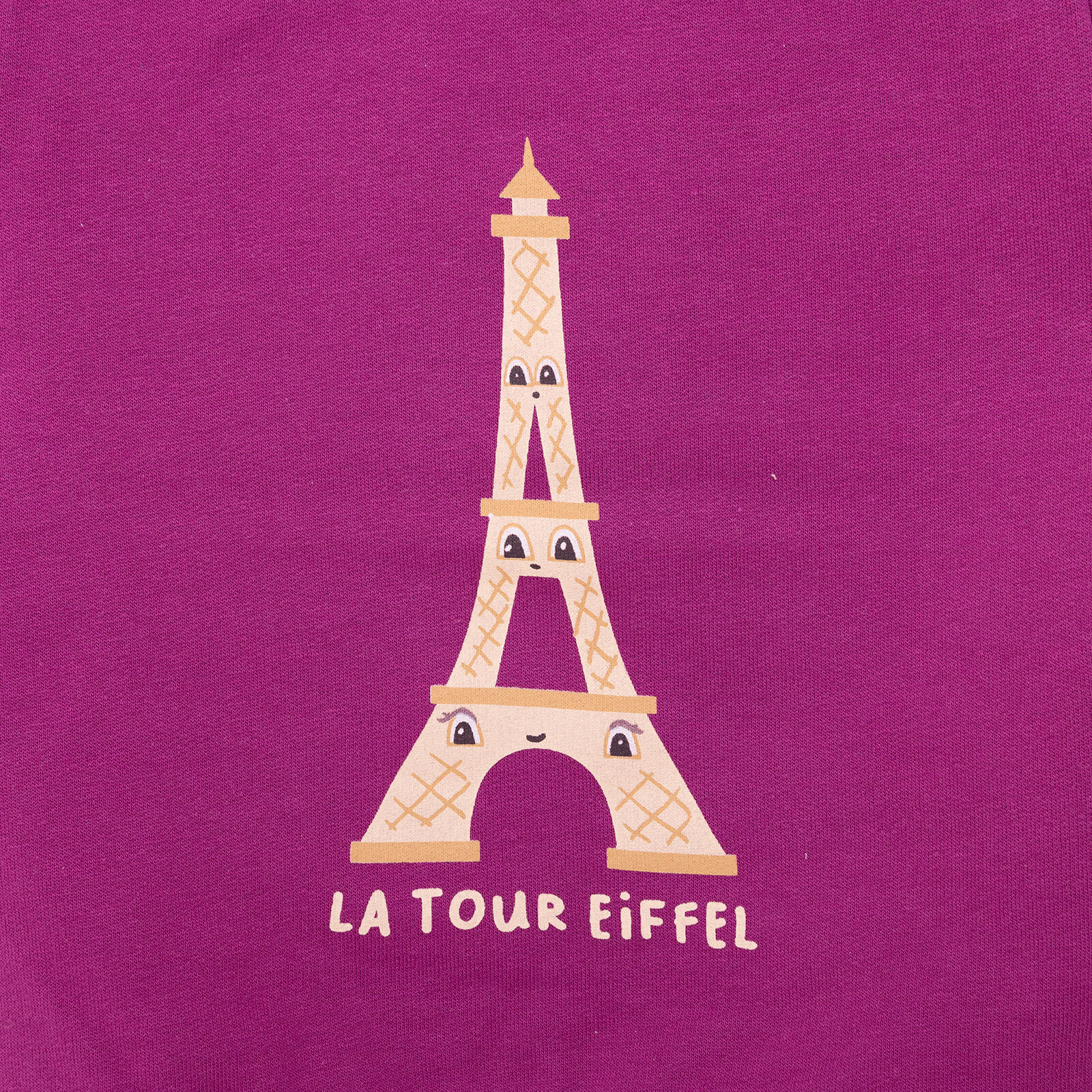 Basic Kız Az Şardonlu Eiffel Kulesi Baskılı Sweatshirt Kız Bebek