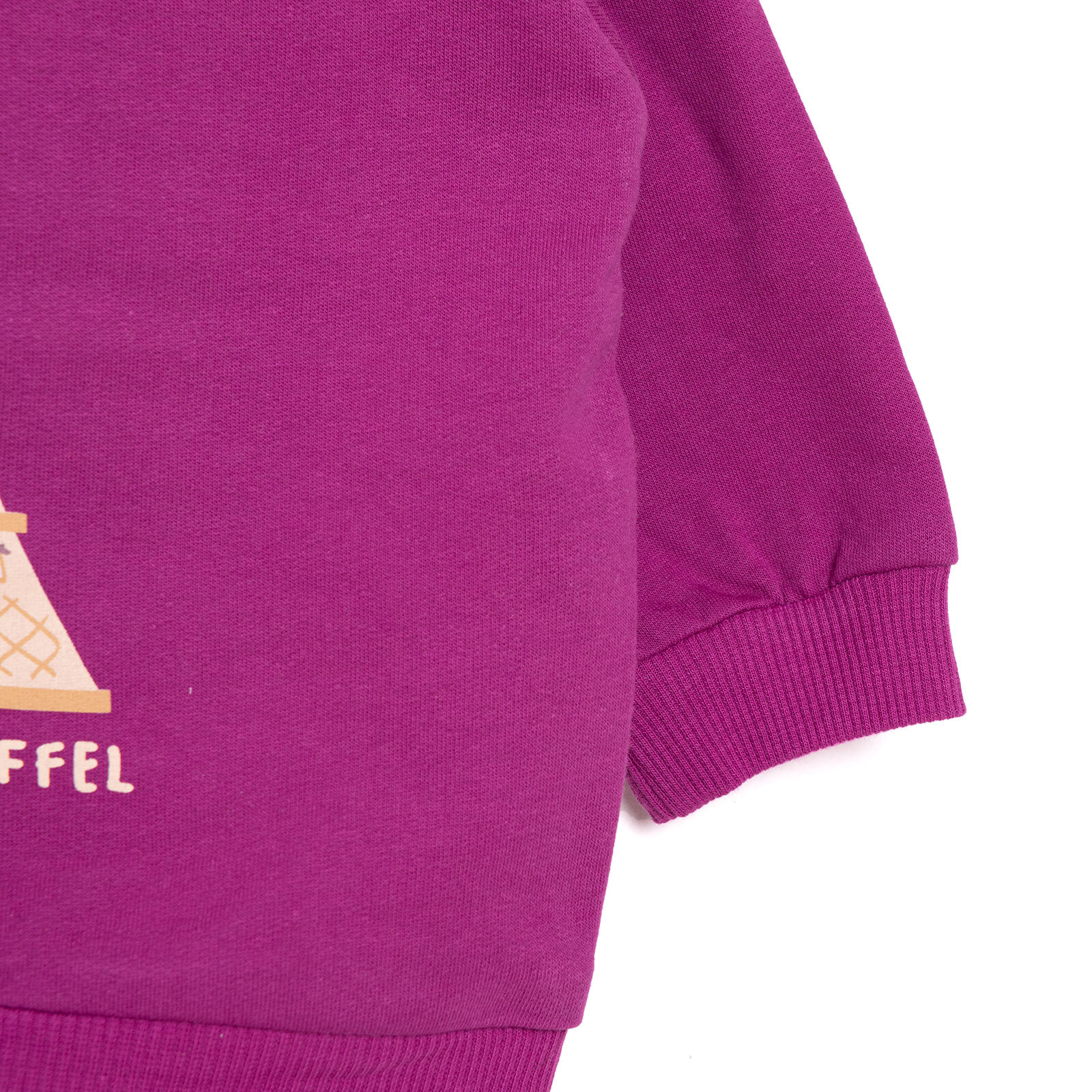 Basic Kız Az Şardonlu Eiffel Kulesi Baskılı Sweatshirt Kız Bebek