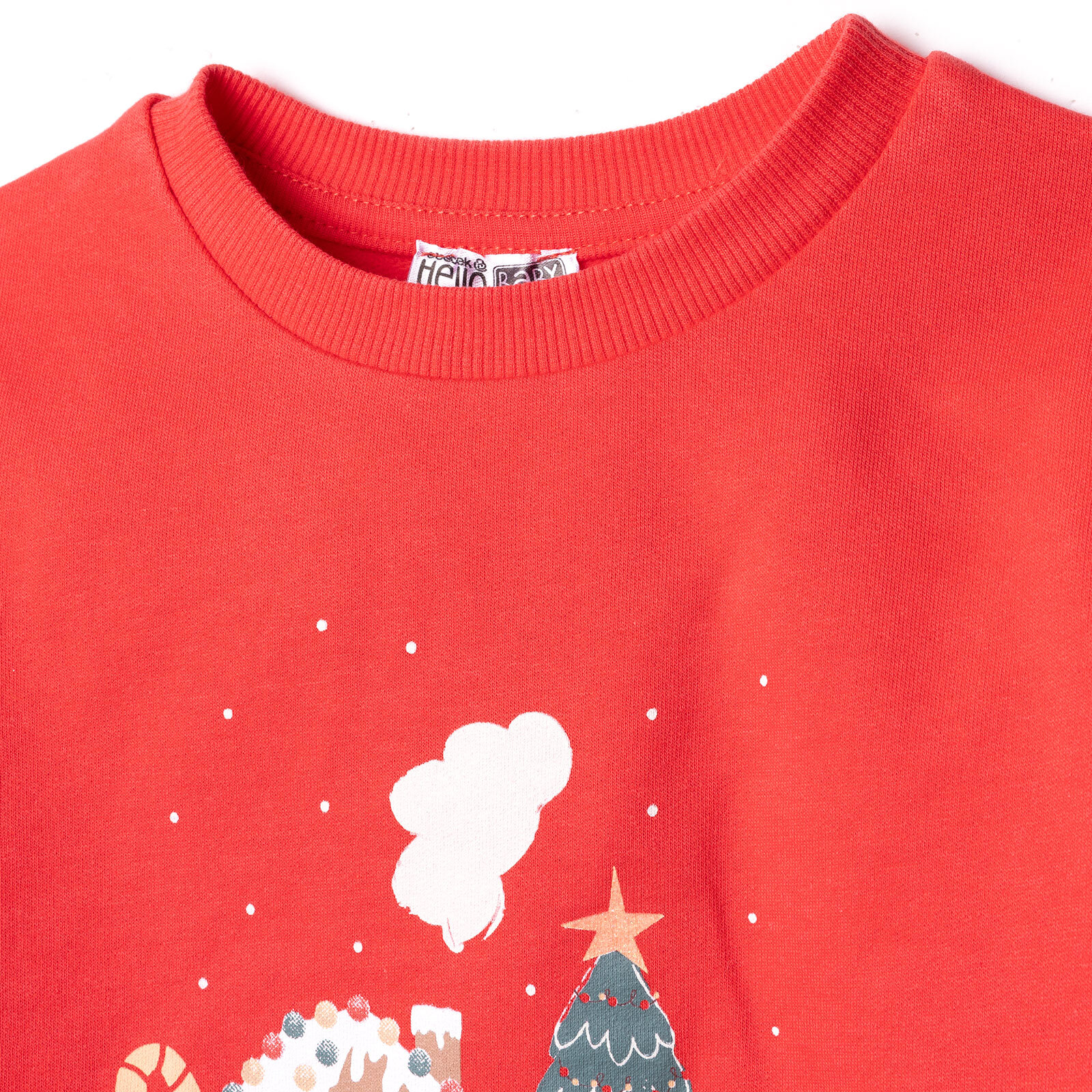 Basic Kız Az Şardonlu Kış Temalı Sweatshirt Kız Bebek