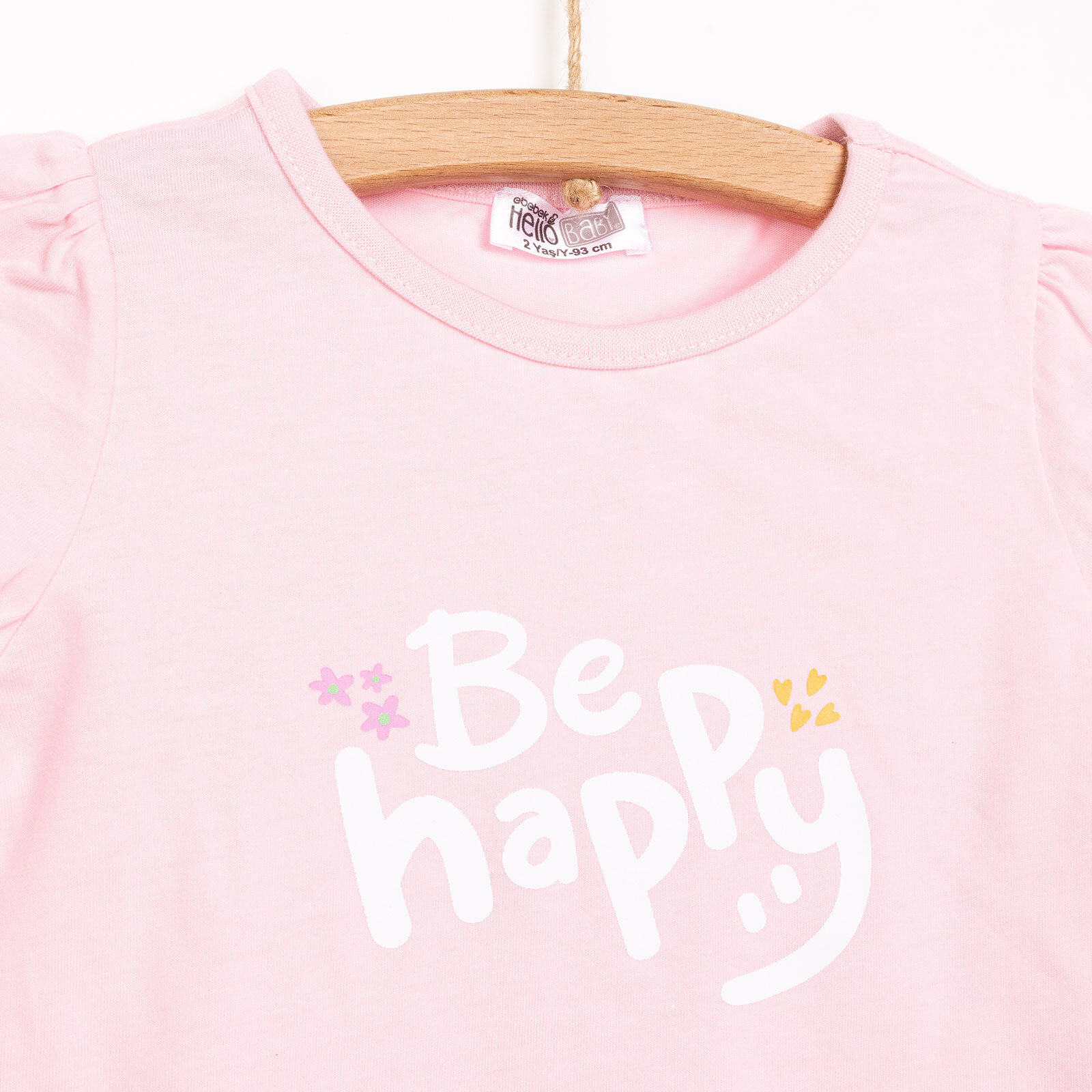 Basic Kız Be Happy Baskılı Tshirt-Şort Kız Bebek