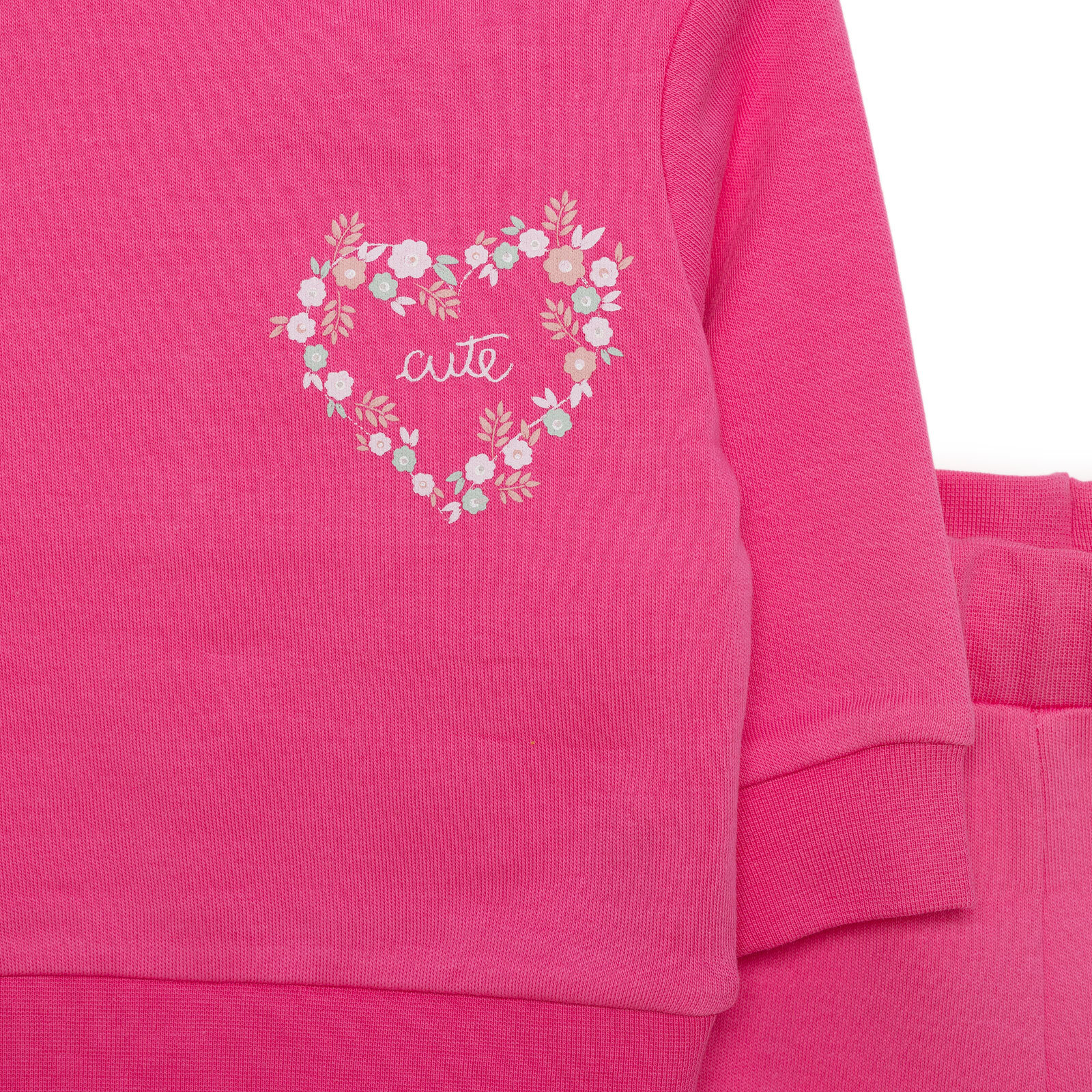 Basic Kız Çiçek Baskılı Eşofman Takımı Kız Bebek