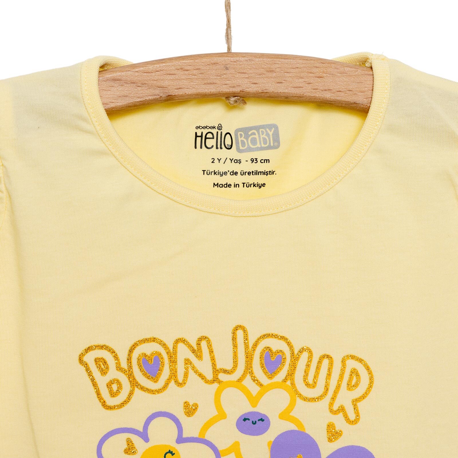 Basic Kız Çiçek Baskılı T-Shirt Kız Bebek