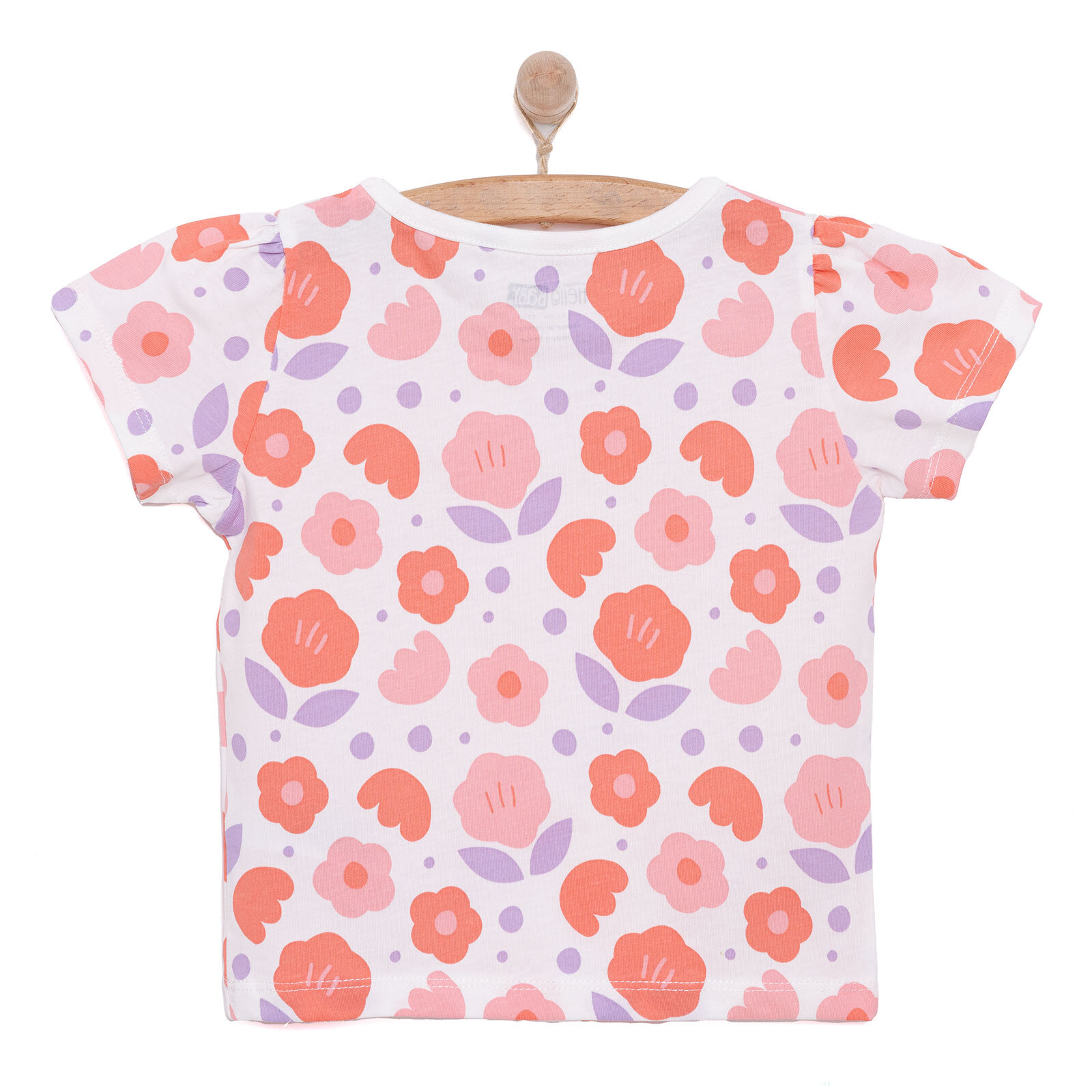 Basic Kız Çiçek Desenli T-Shirt Kız Bebek