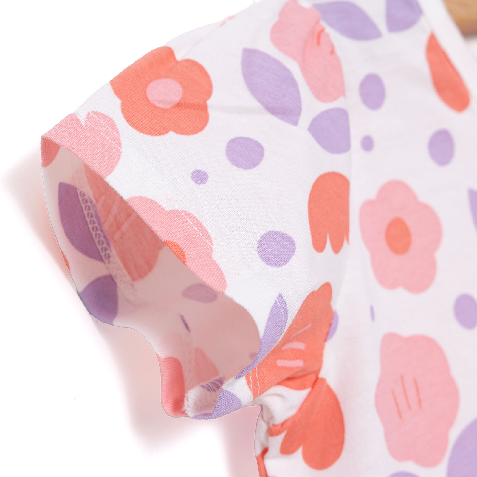 Basic Kız Çiçek Desenli T-Shirt Kız Bebek