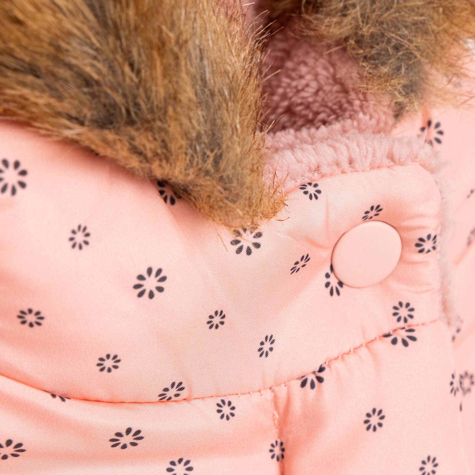 Basic Kız Çiçek Metraj Baskılı Mont Kız Bebek