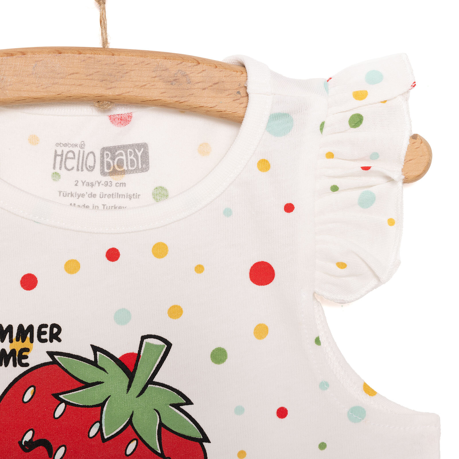 Basic Kız Çilek Baskılı Atlet-Şort Kız Bebek