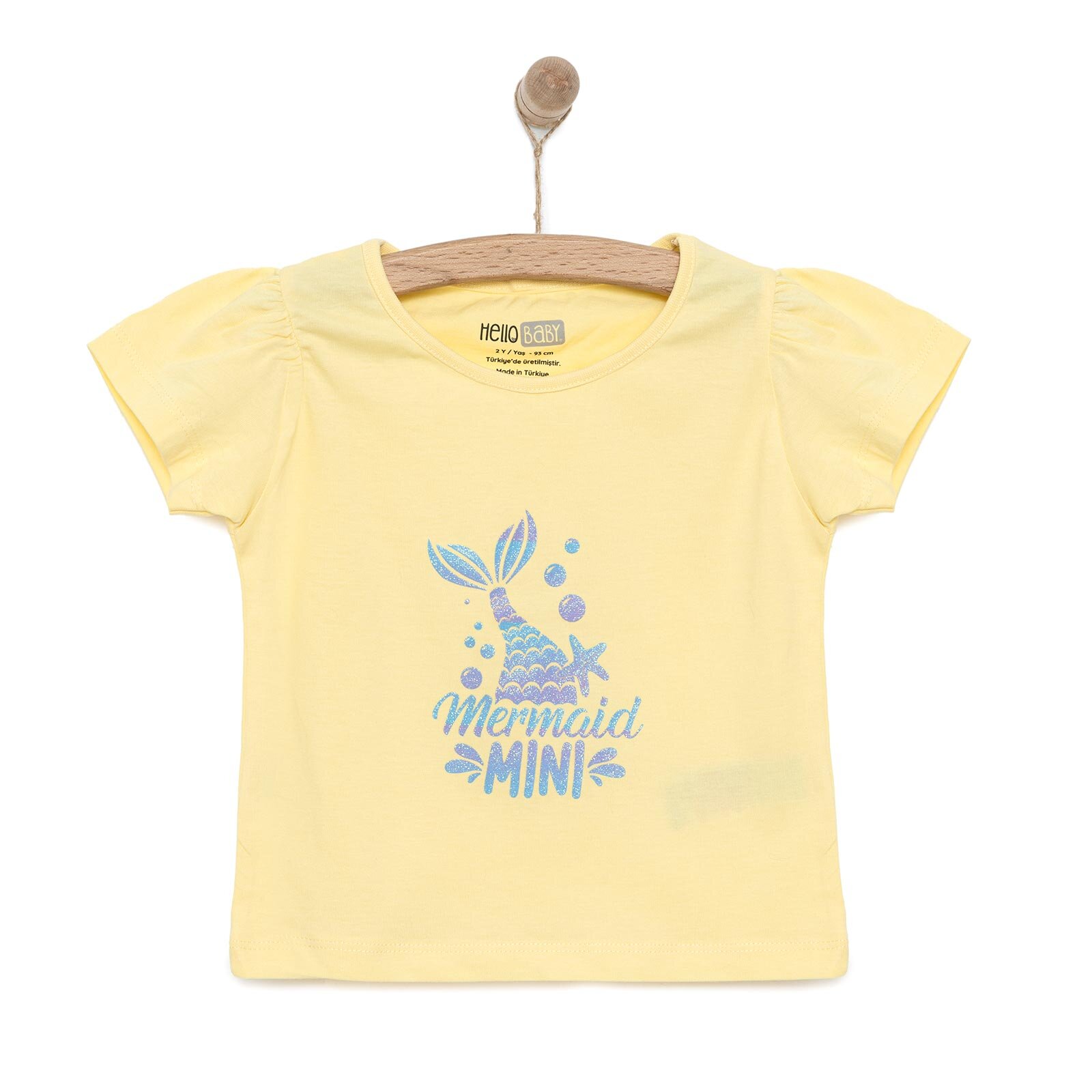 HelloBaby Basic Kız Deniz Kızı Baskılı T-Shirt Kız Bebek