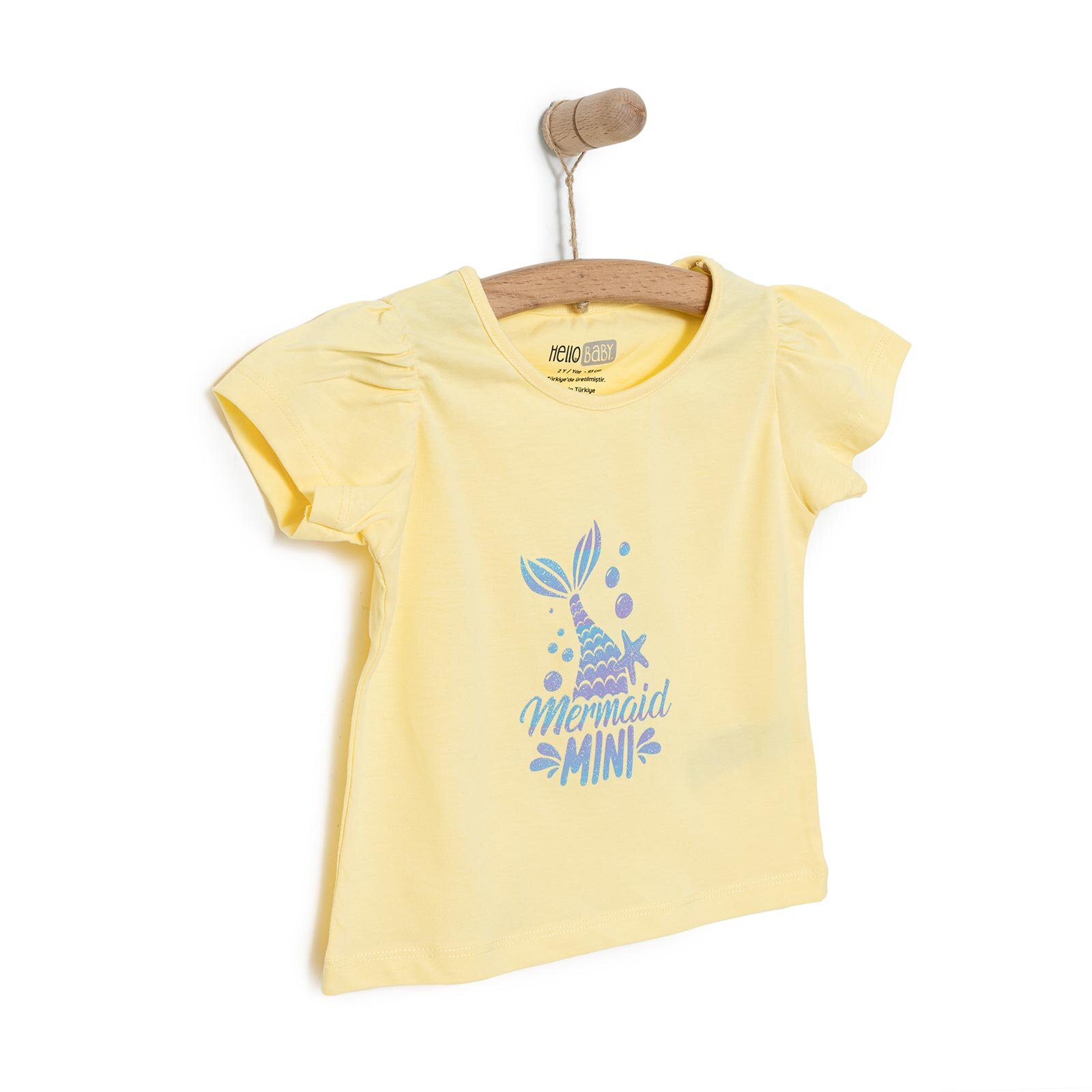 HelloBaby Basic Kız Deniz Kızı Baskılı T-Shirt Kız Bebek