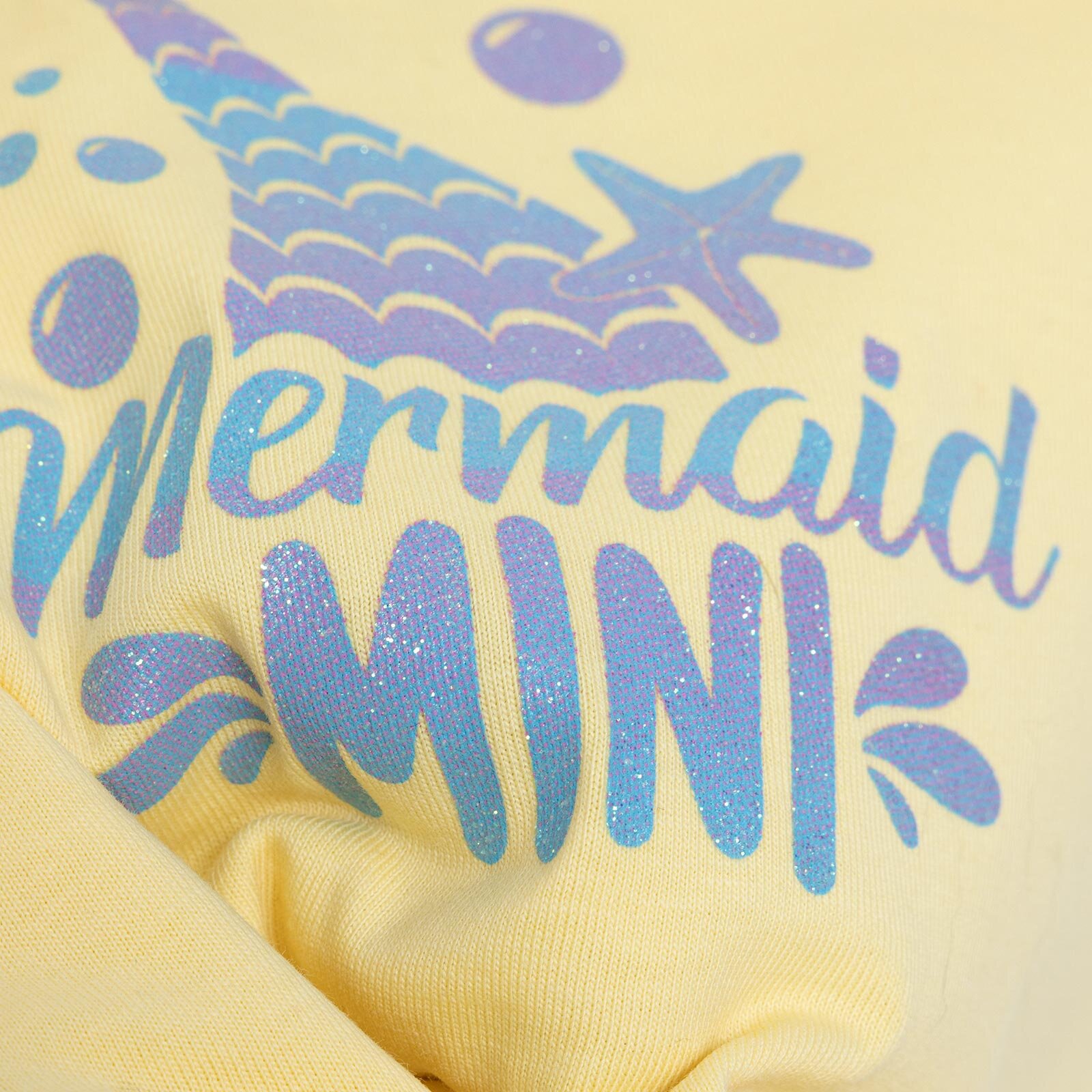 HelloBaby Basic Kız Deniz Kızı Baskılı T-Shirt Kız Bebek