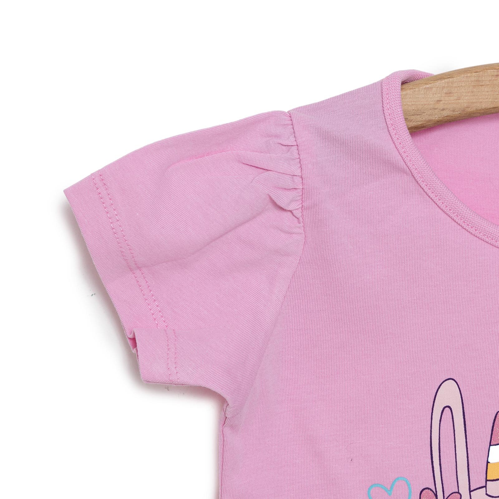 Basic Kız Deniz Kızı Unicorn Baskılı T-Shirt Kız Bebek