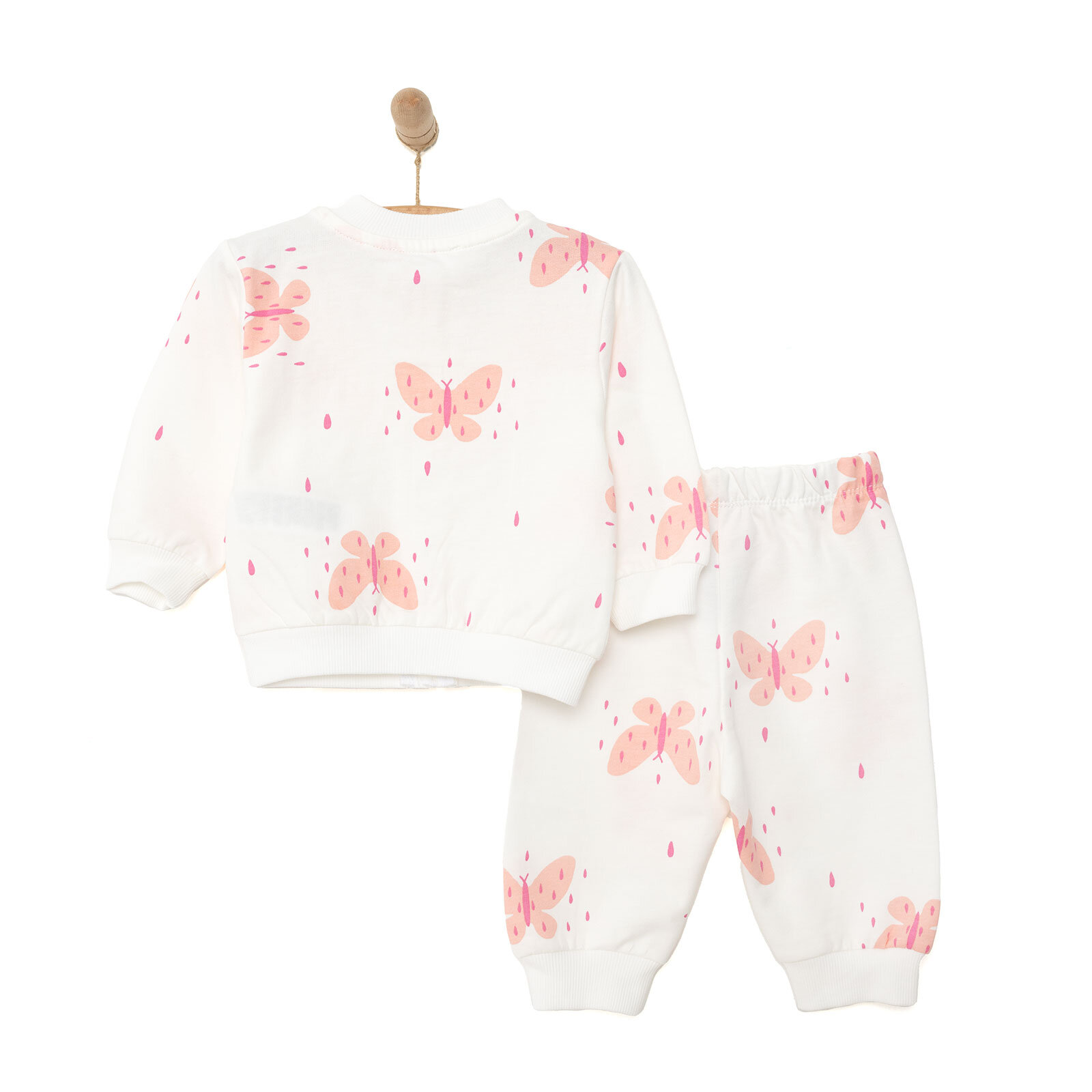 Basic Kız Fermuarlı Kelebek Desenli Eşofman Takımı Kız Bebek Basic Kız Fermuarlı Kelebek Desenli Eşofman Takımı Kız Bebek