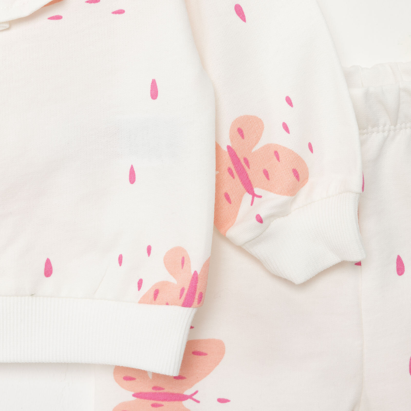 Basic Kız Fermuarlı Kelebek Desenli Eşofman Takımı Kız Bebek Basic Kız Fermuarlı Kelebek Desenli Eşofman Takımı Kız Bebek