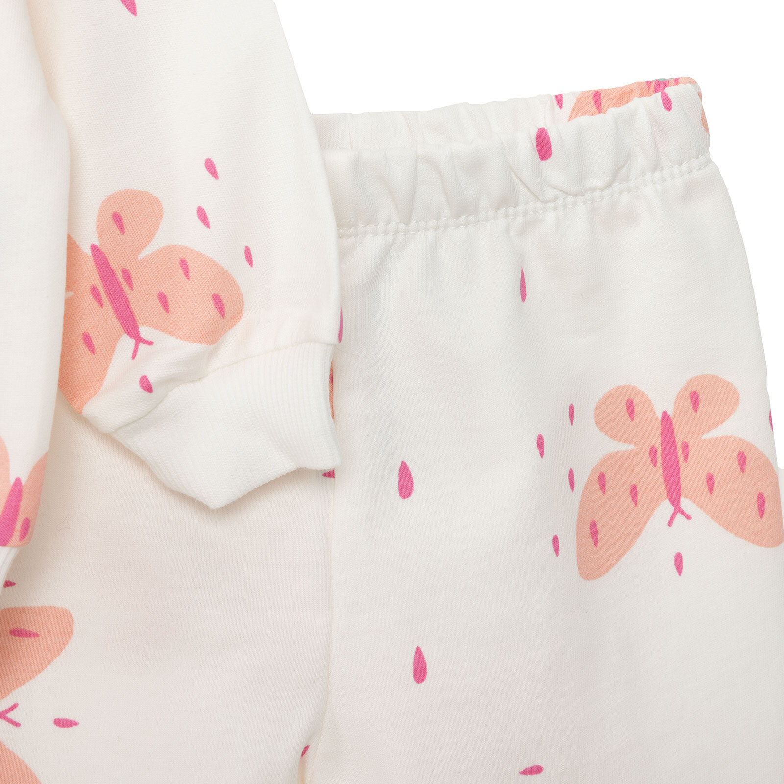 Basic Kız Fermuarlı Kelebek Desenli Eşofman Takımı Kız Bebek Basic Kız Fermuarlı Kelebek Desenli Eşofman Takımı Kız Bebek