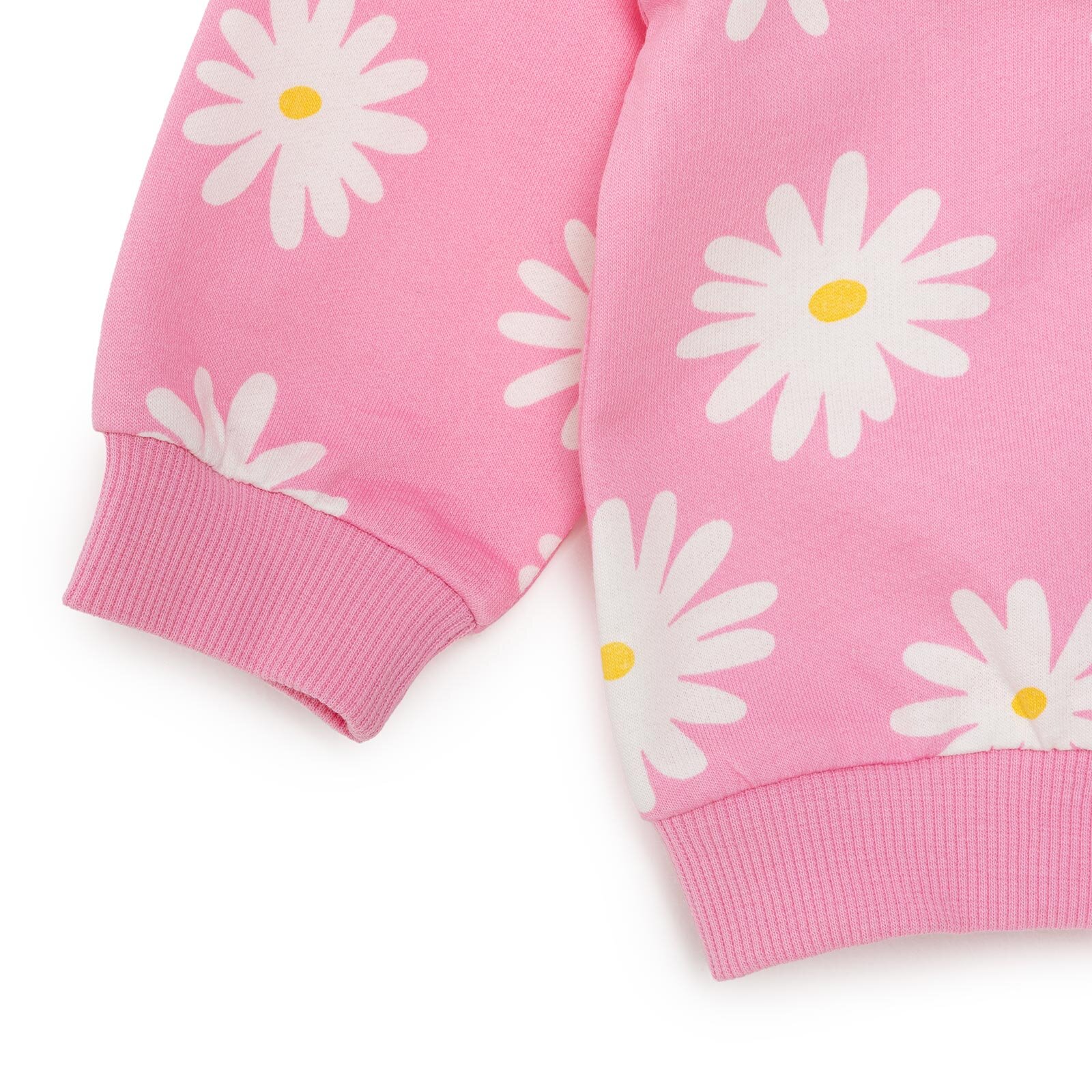 Basic Kız Fermuarlı Papatya Desenli Eşofman Takımı Kız Bebek