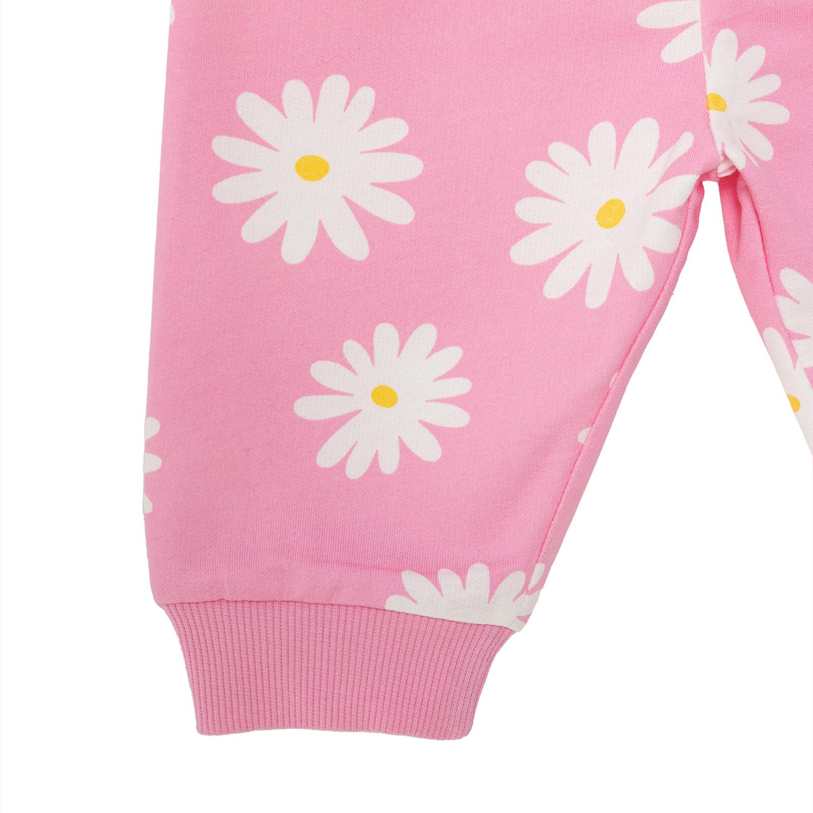 Basic Kız Fermuarlı Papatya Desenli Eşofman Takımı Kız Bebek
