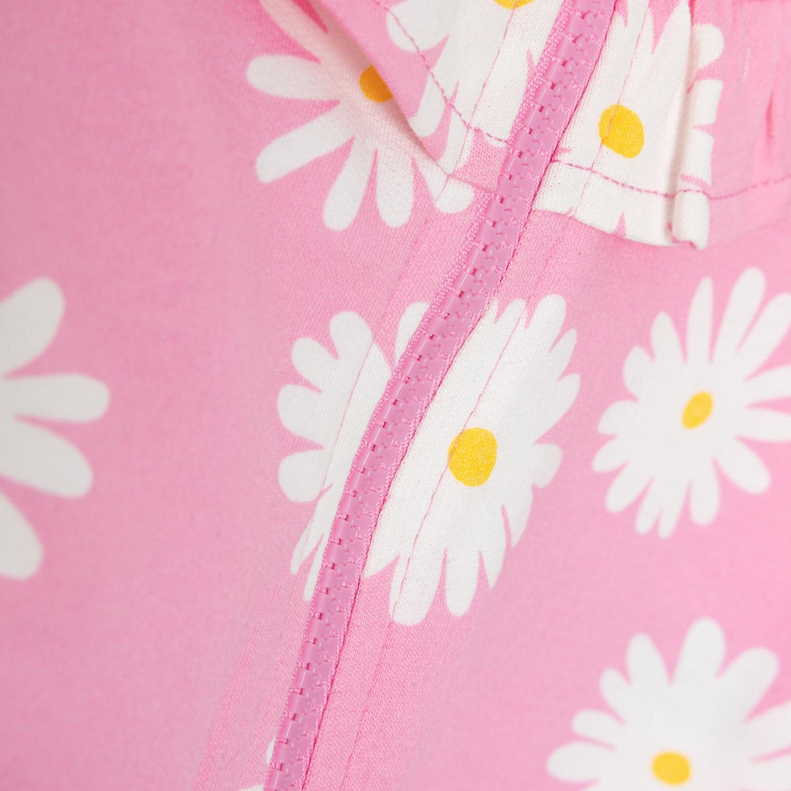 Basic Kız Fermuarlı Papatya Desenli Eşofman Takımı Kız Bebek