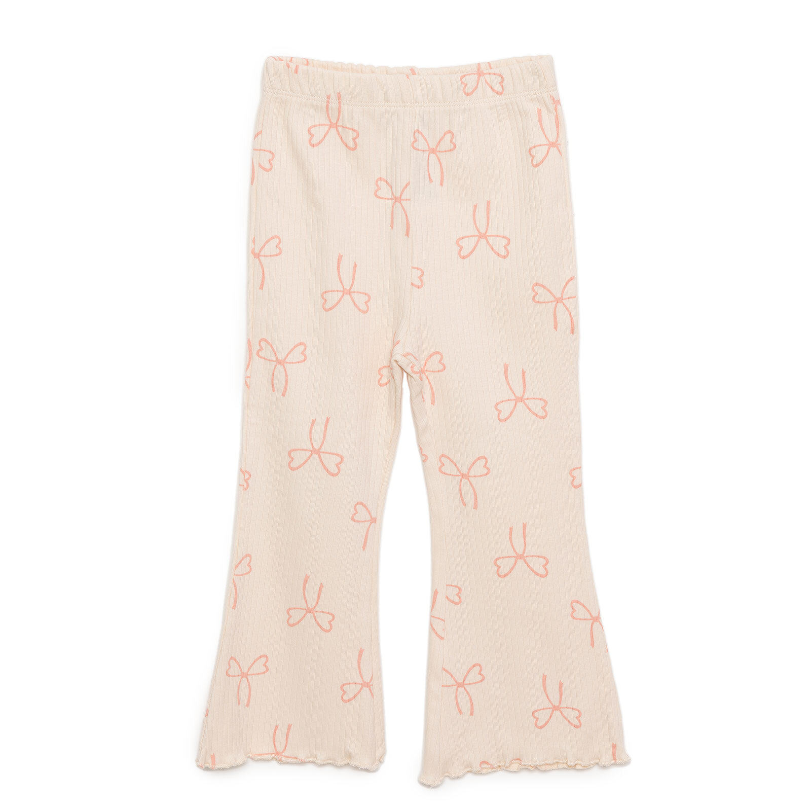 Basic Kız Fiyonk Desenli İspanyol Paça Kaşkorse Tayt Kız Bebek