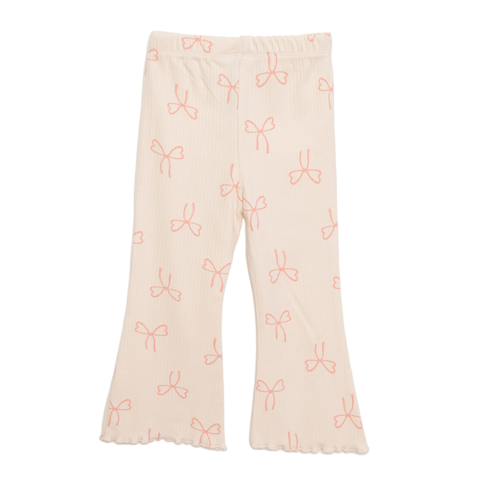 Basic Kız Fiyonk Desenli İspanyol Paça Kaşkorse Tayt Kız Bebek