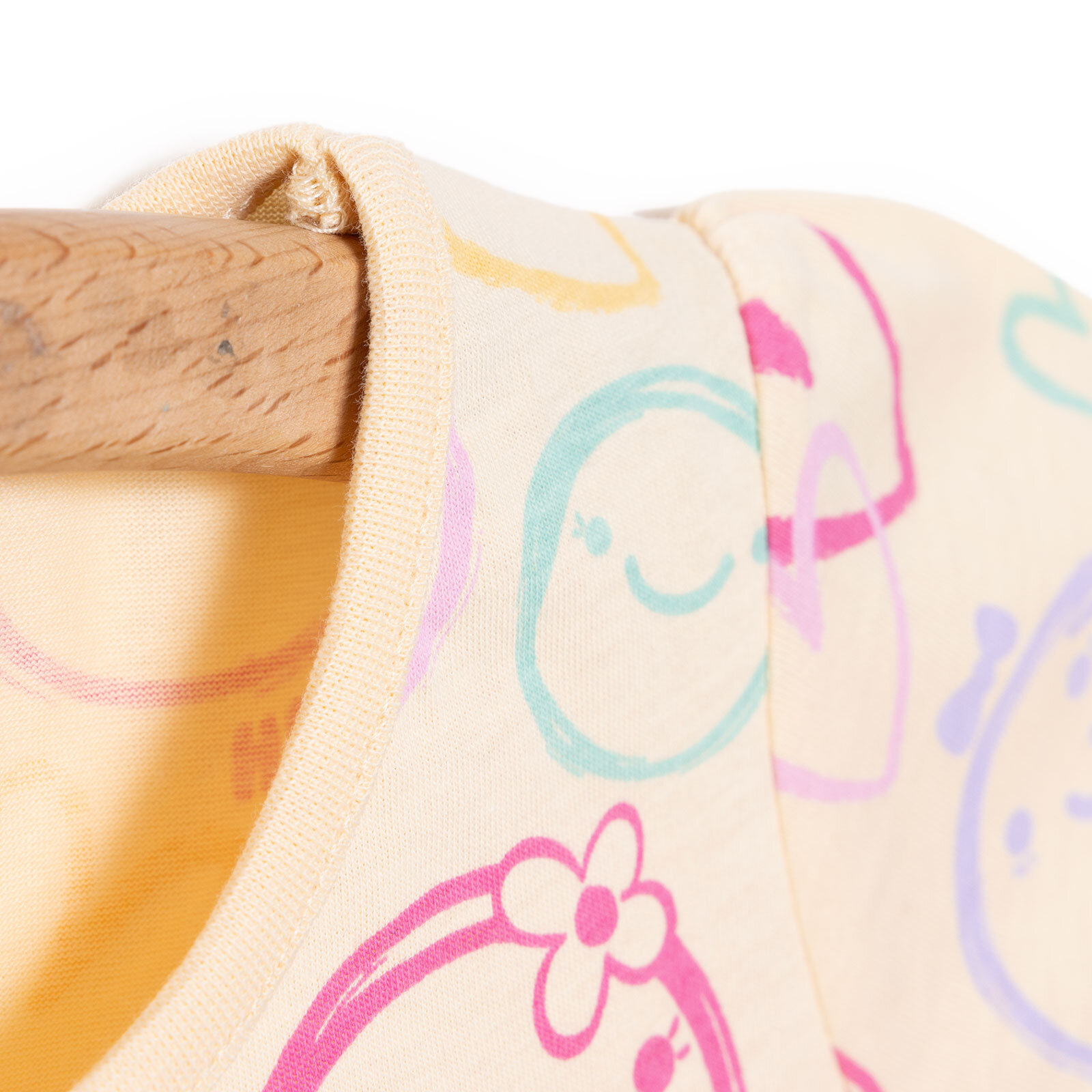 Basic Kız Gülen Yüz Desenli T-Shirt Kız Bebek