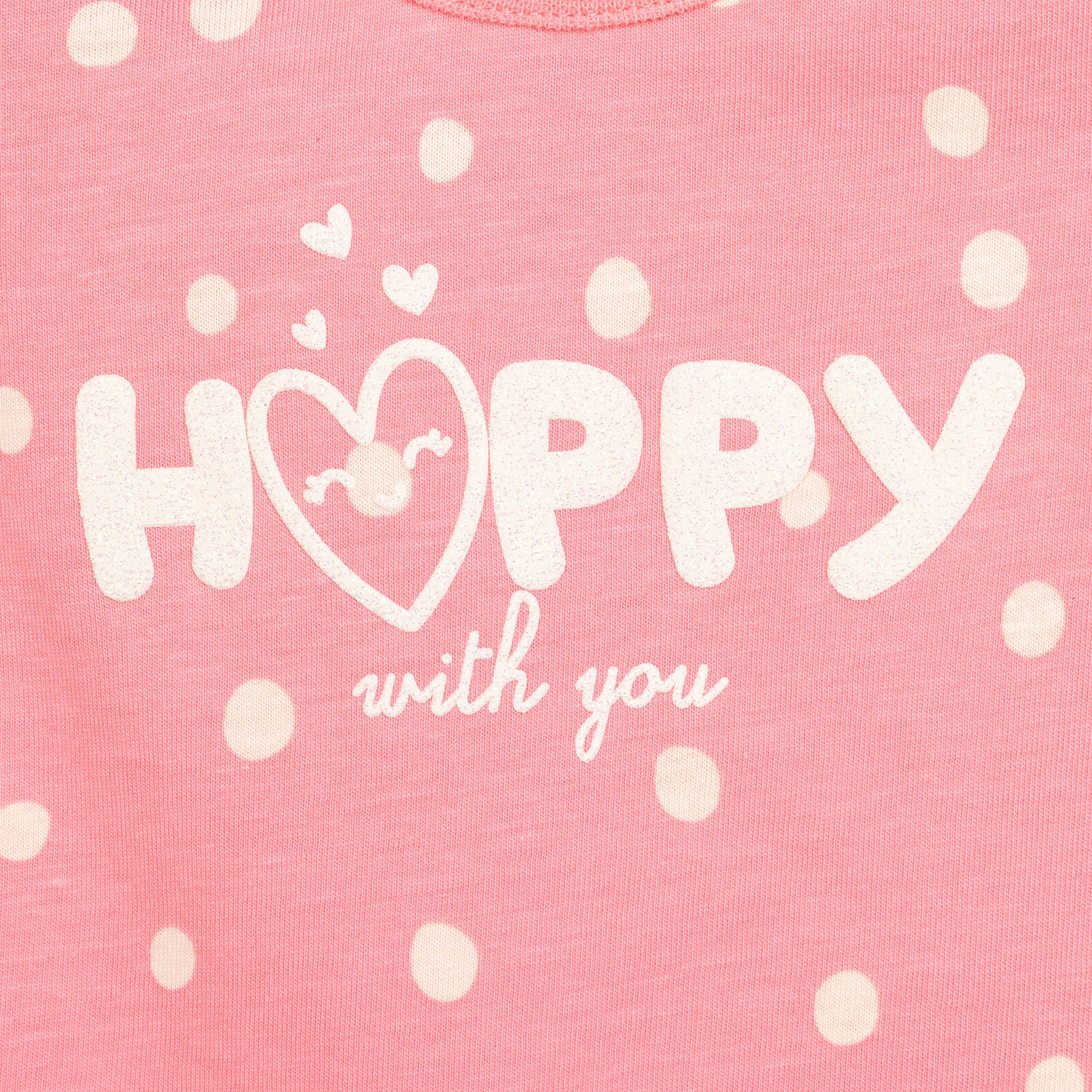 Basic Kız Happy Desenli T-Shirt Kız Bebek