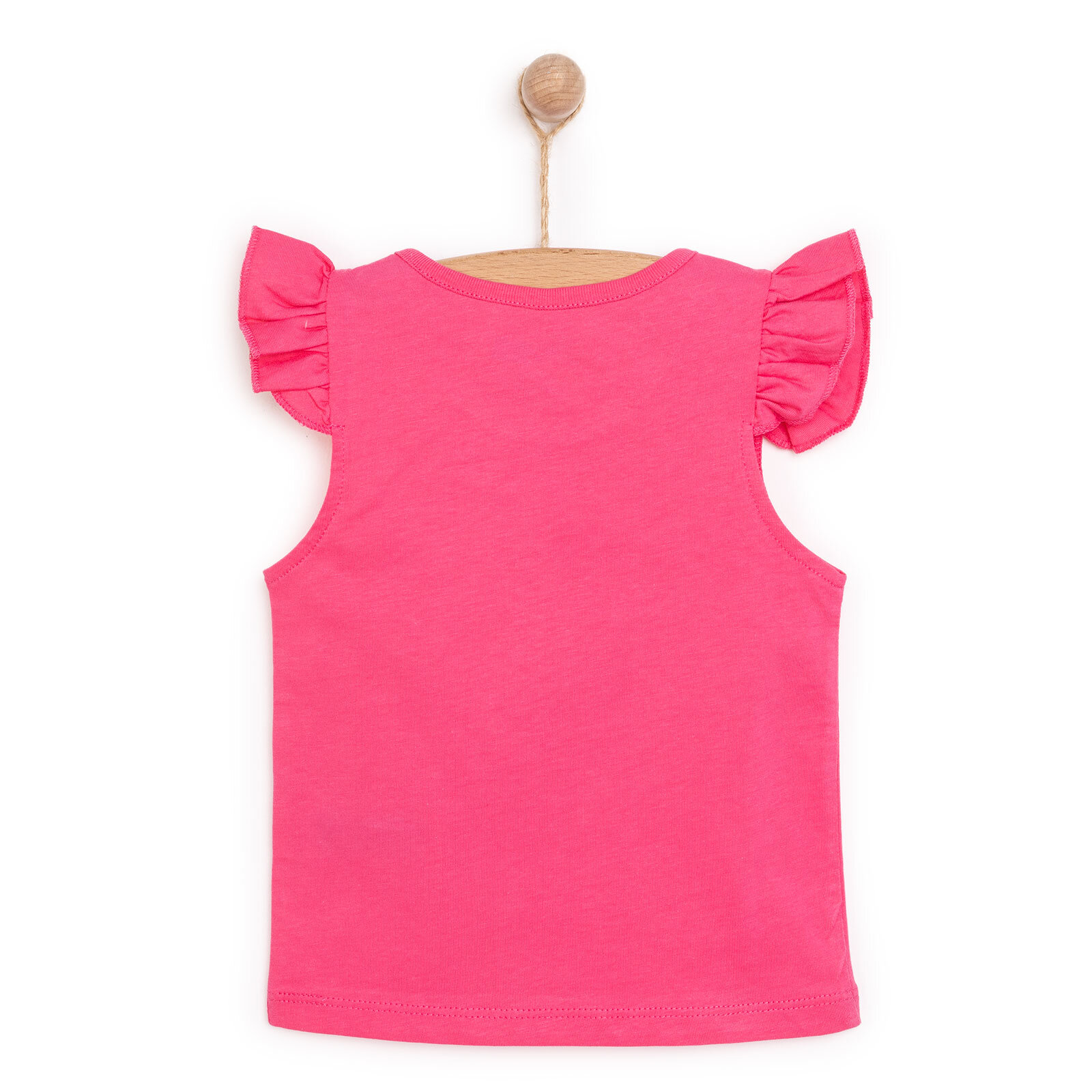 Basic Kız Hayvan Baskılı Atlet T-shirt Kız Bebek