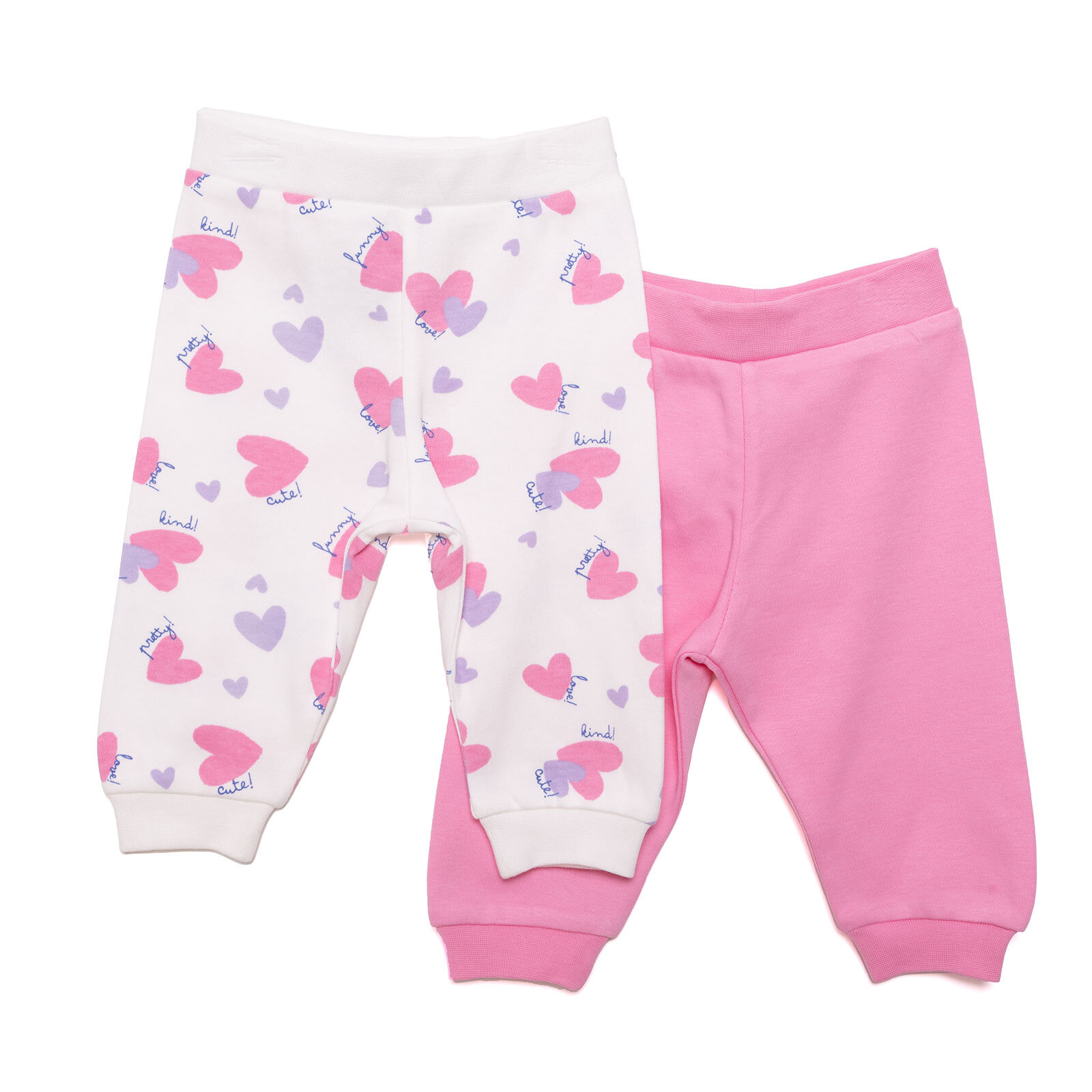 Basic Kız Kalp Desenli 2li Patiksiz Alt Kız Bebek