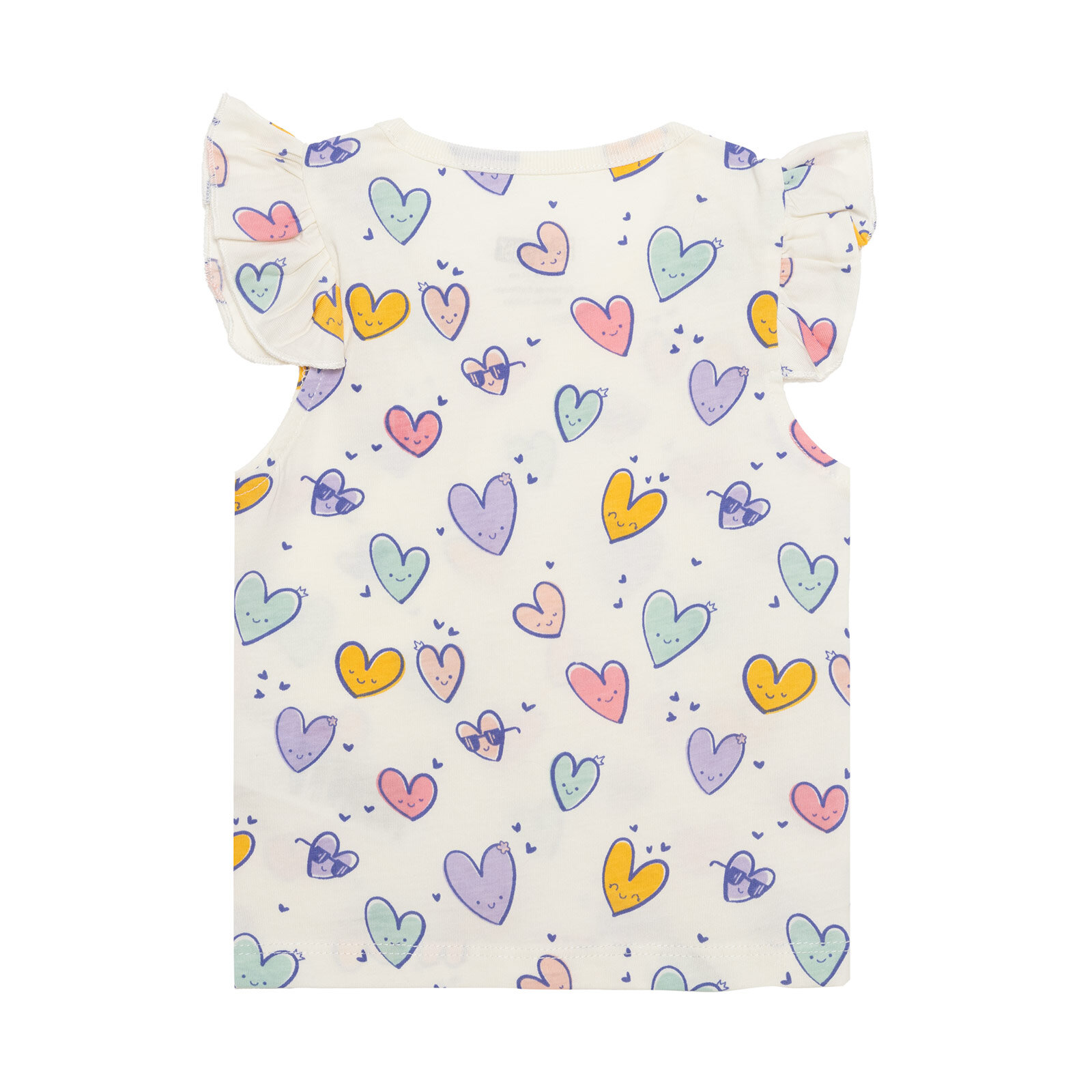 Basic Kız Kalp Desenli Atlet T-shirt Kız Bebek