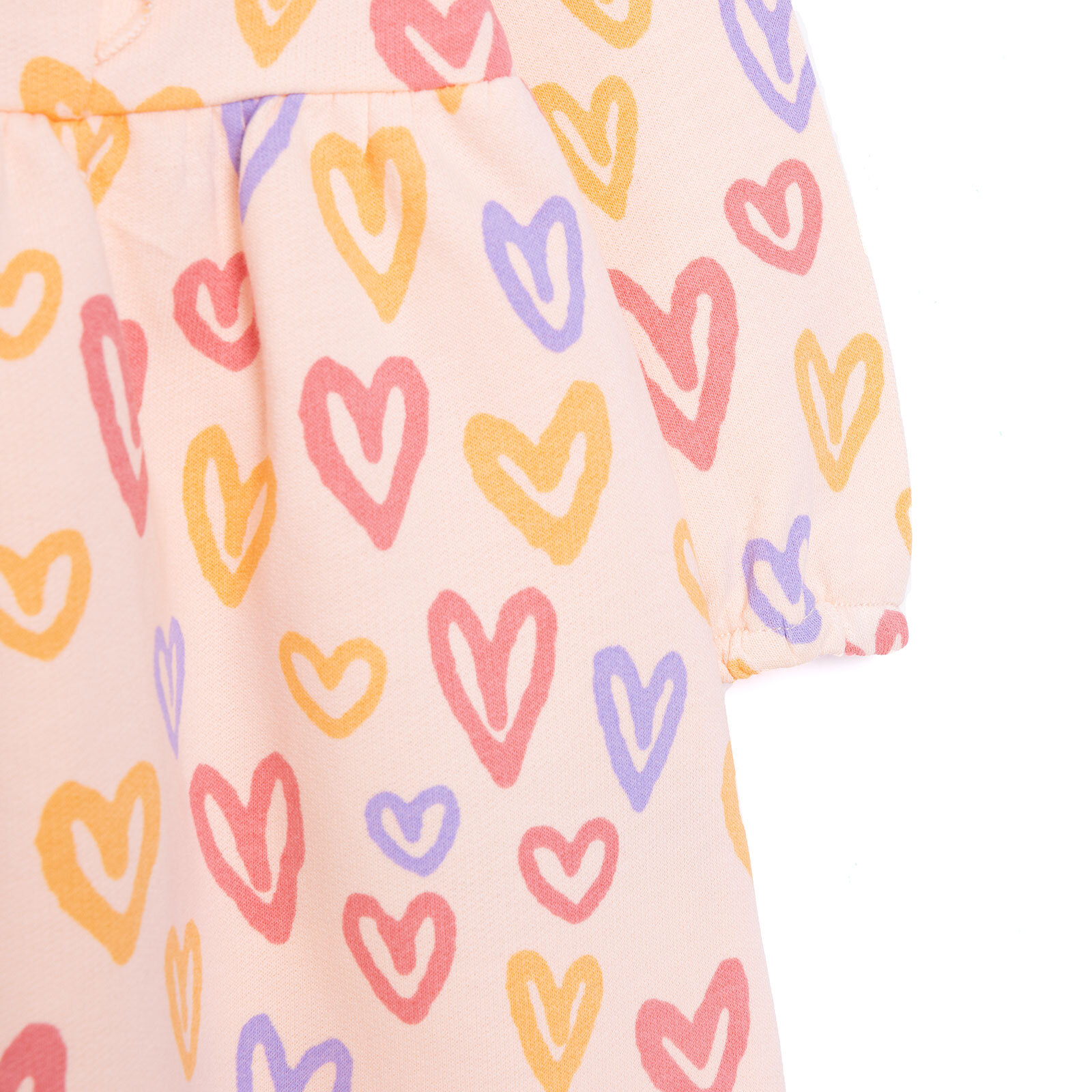 Basic Kız Kalp Desenli Fırfırlı Elbise Kız Bebek Basic Kız Kalp Desenli Fırfırlı Elbise Kız Bebek