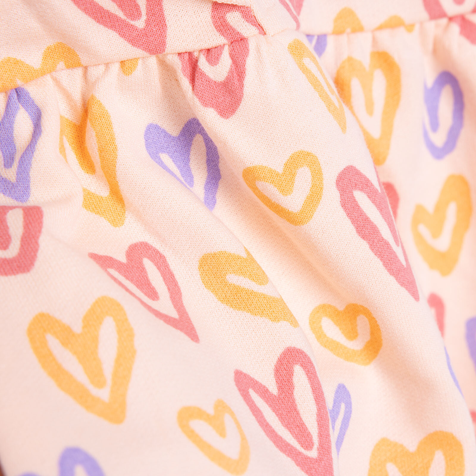 Basic Kız Kalp Desenli Fırfırlı Elbise Kız Bebek Basic Kız Kalp Desenli Fırfırlı Elbise Kız Bebek