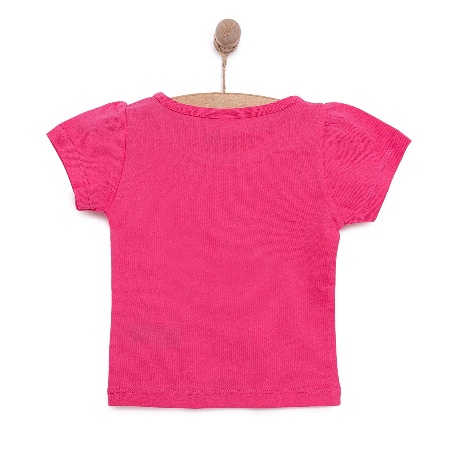 Basic Kız Kalp Papatya Baskılı T-Shirt Kız Bebek
