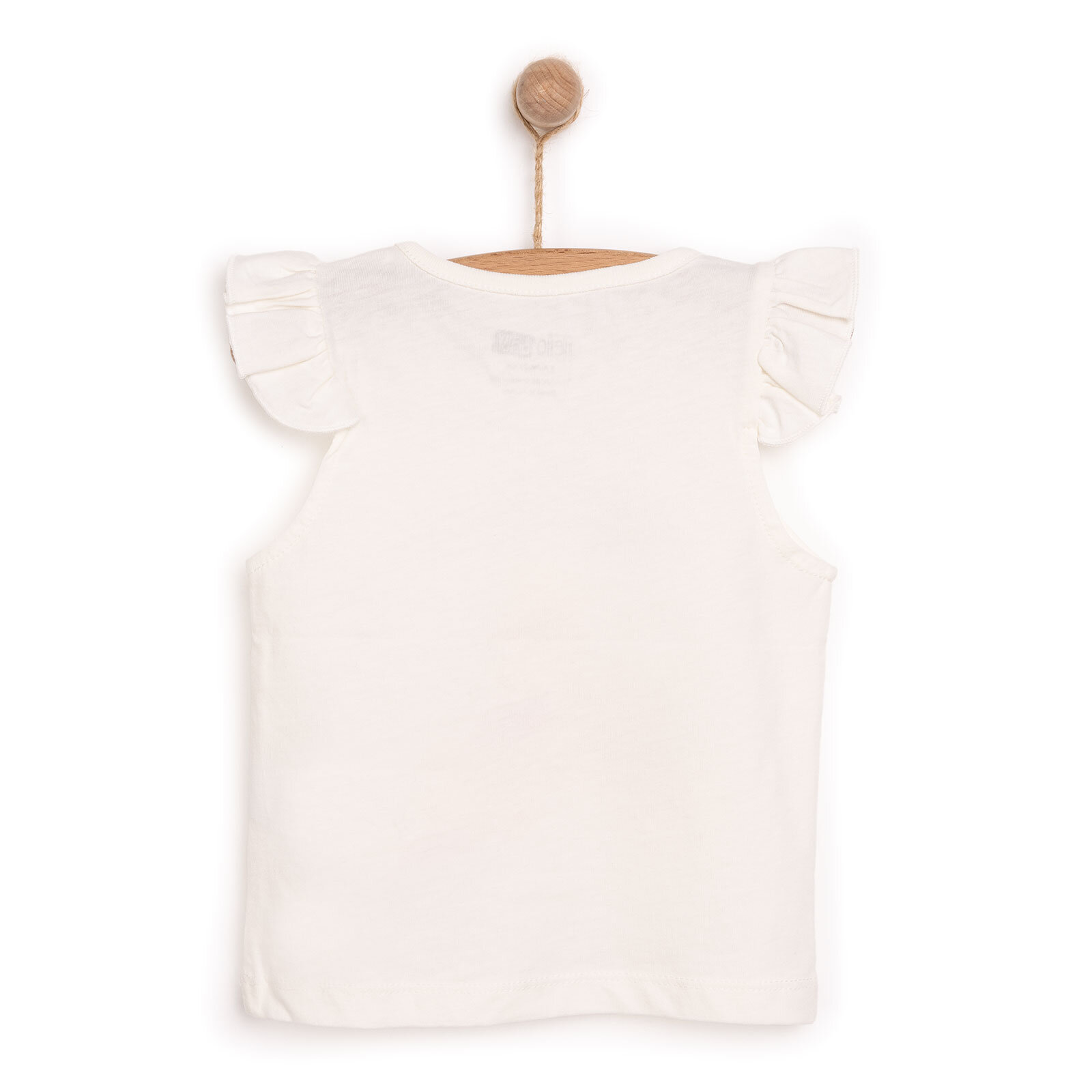 Basic Kız Kedi Baskılı Atlet T-shirt Kız Bebek