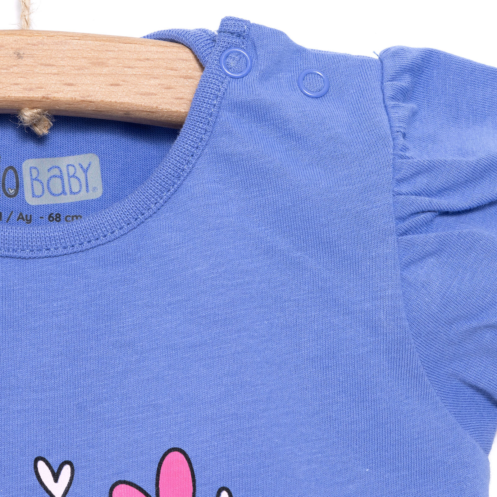 Basic Kız Kedi Baskılı T-Shirt Kız Bebek