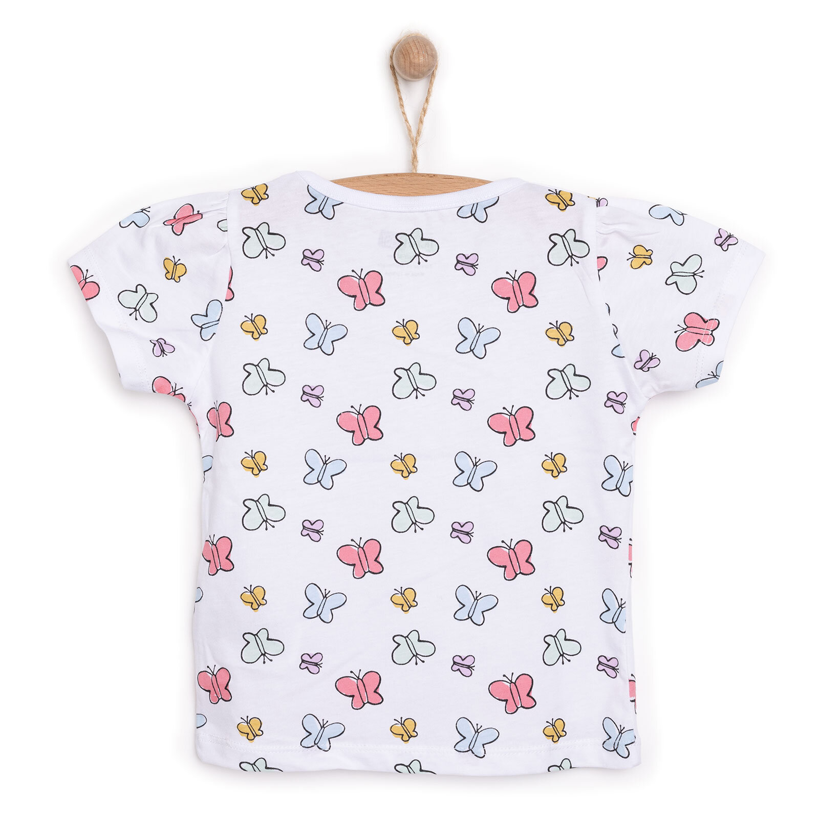 Basic Kız Kelebek Desenli T-Shirt Kız Bebek