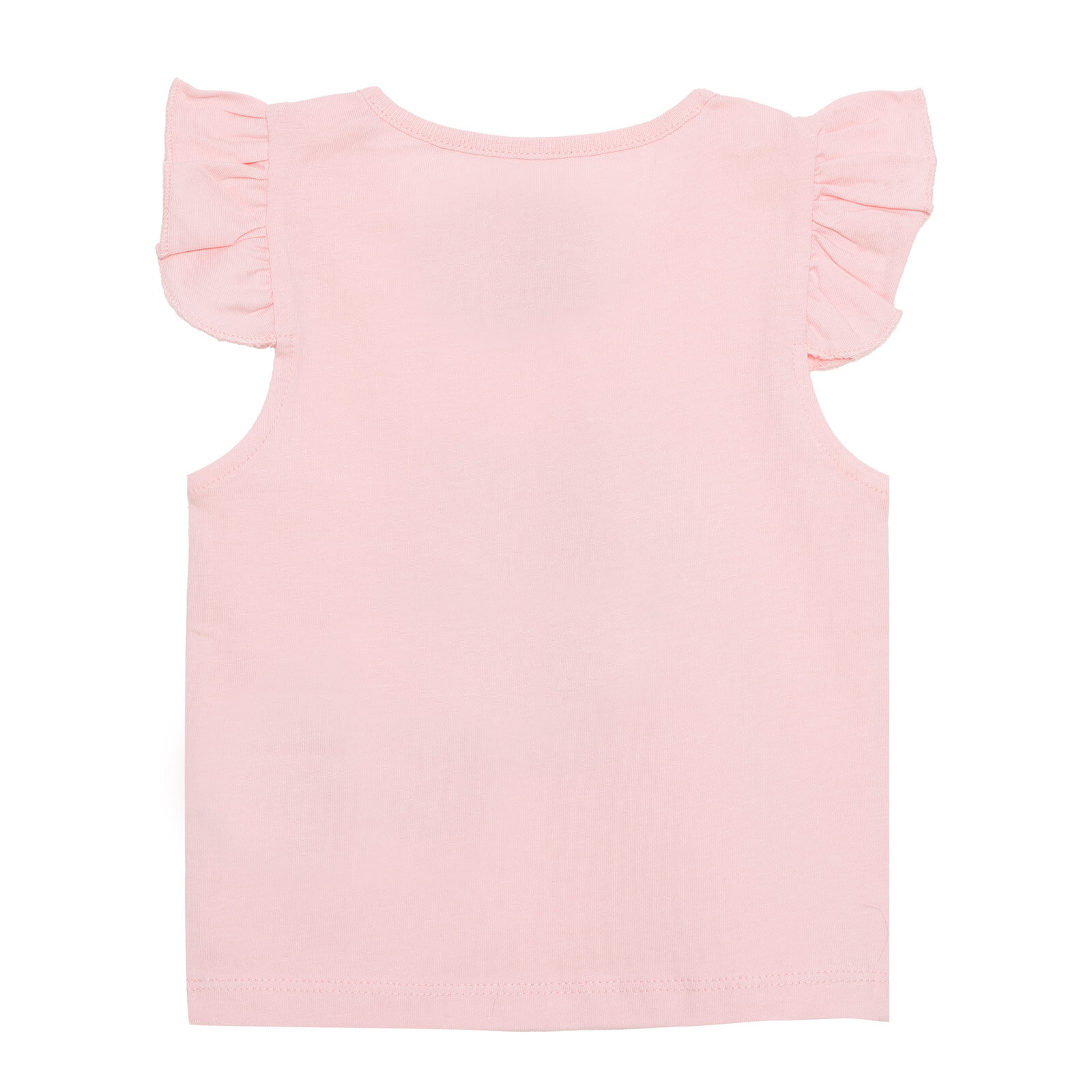 Basic Kız Kelebek ve Papatya Baskılı Atlet T-shirt Kız Bebek