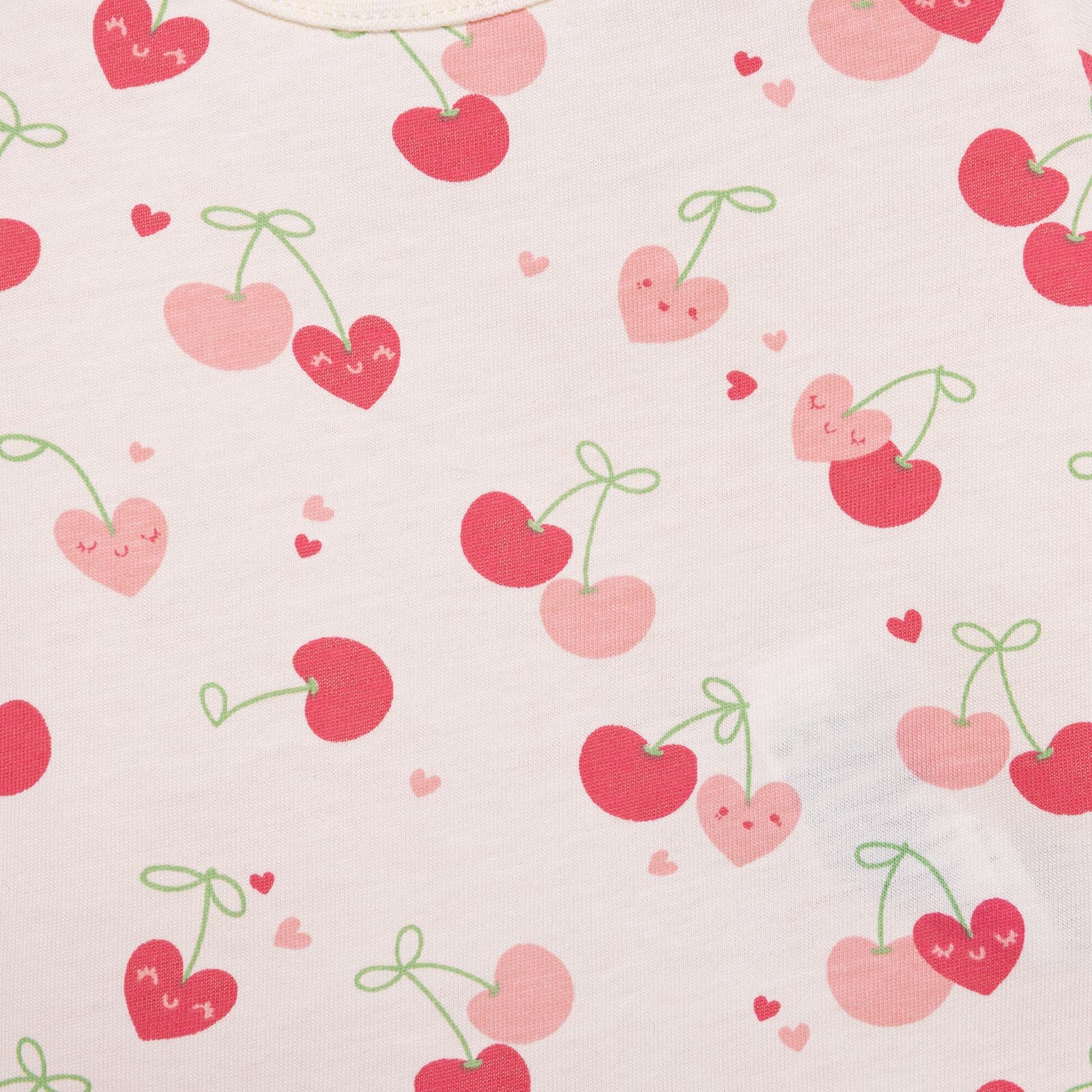 Basic Kız Kiraz Desenli T-Shirt Kız Bebek