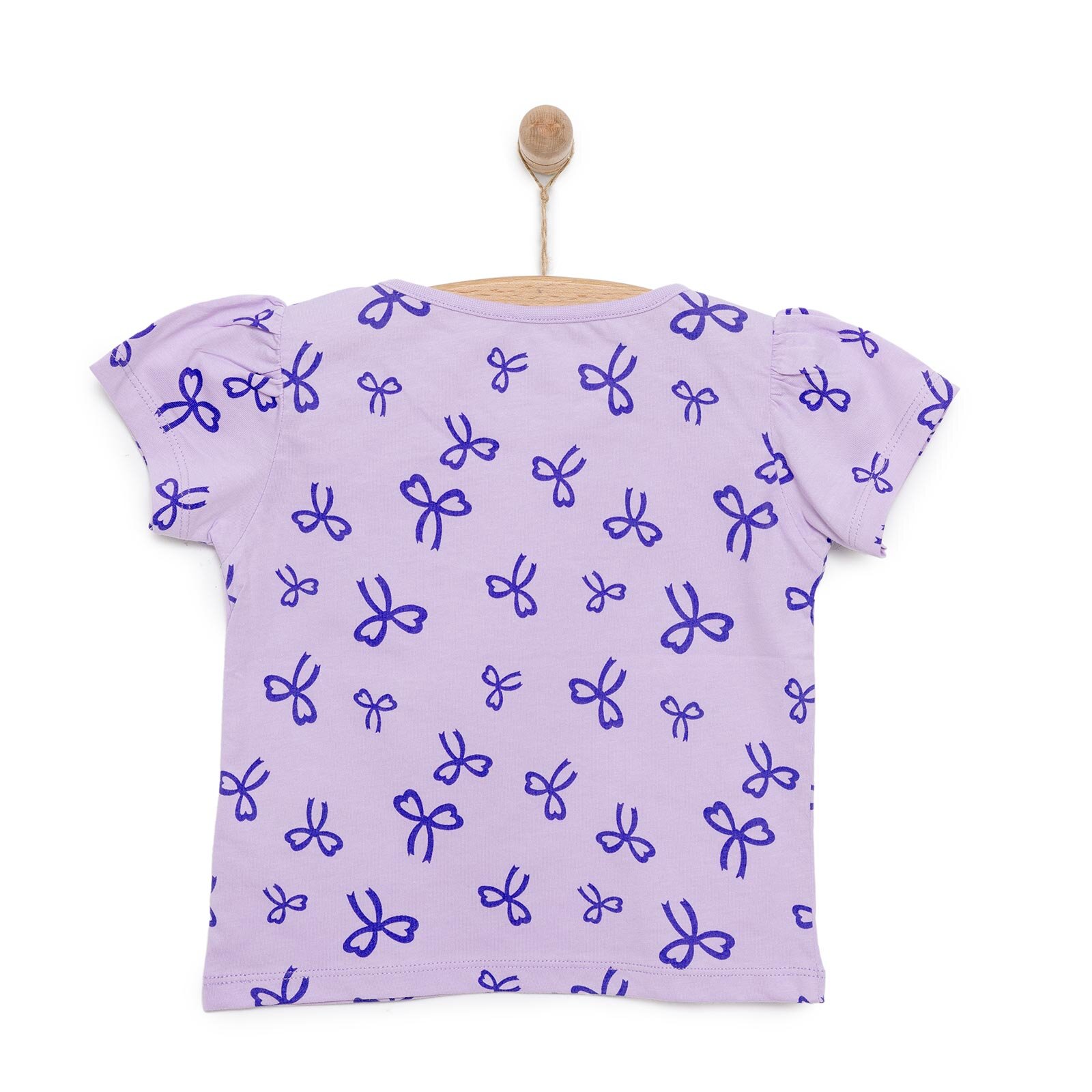 Basic Kız Kurdele Desenli T-Shirt Kız Bebek