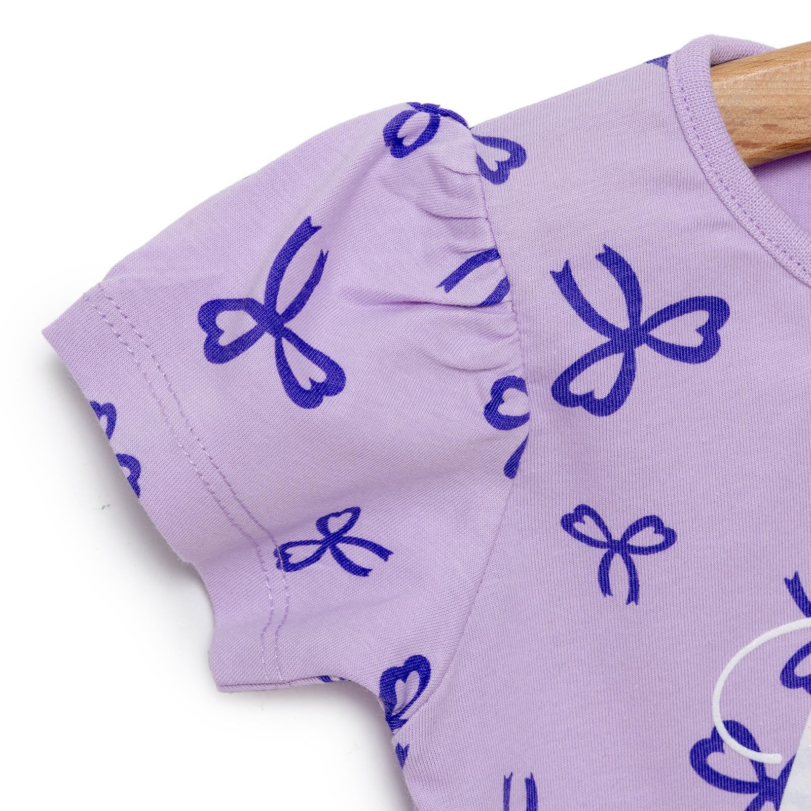 Basic Kız Kurdele Desenli T-Shirt Kız Bebek