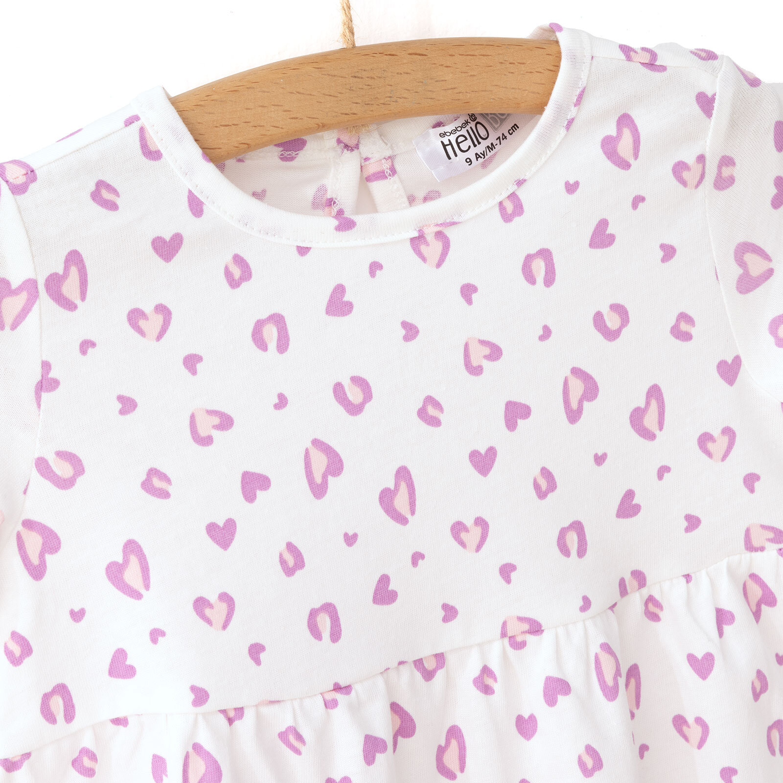 Basic Kız Leopar Desenli Elbise Kız Bebek