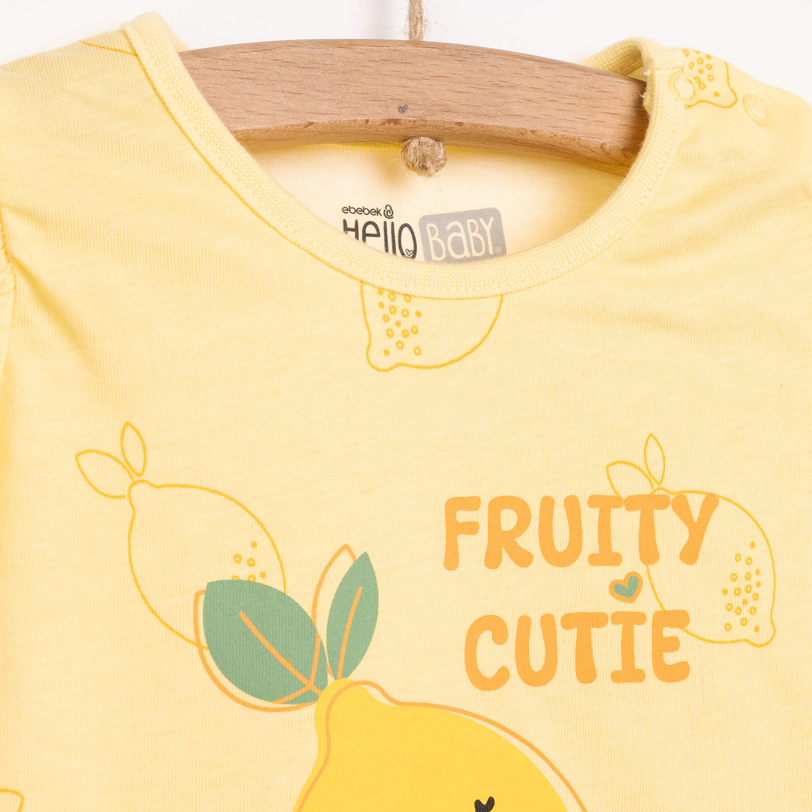 Basic Kız Limon Desenli T-Shirt Kız Bebek