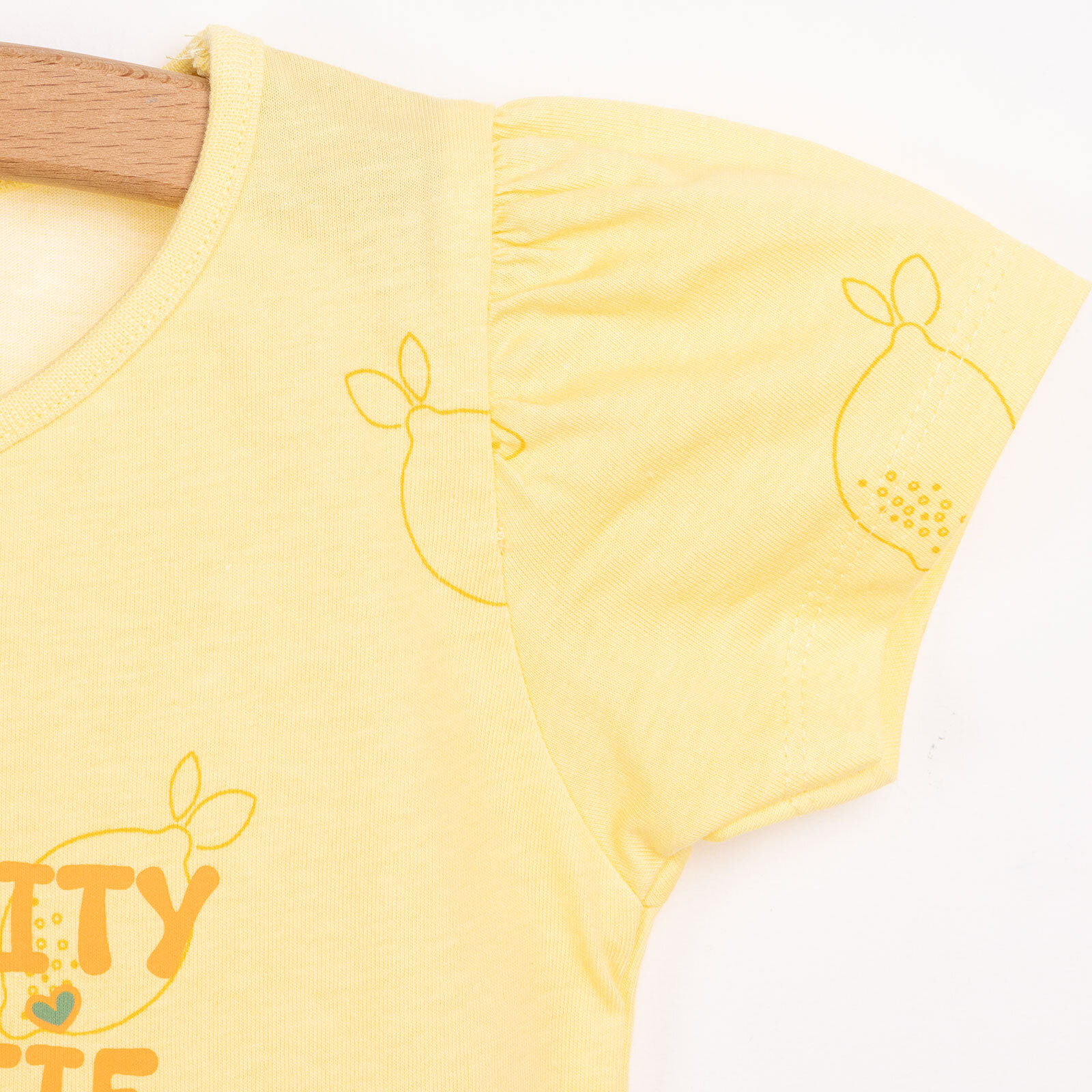 Basic Kız Limon Desenli T-Shirt Kız Bebek