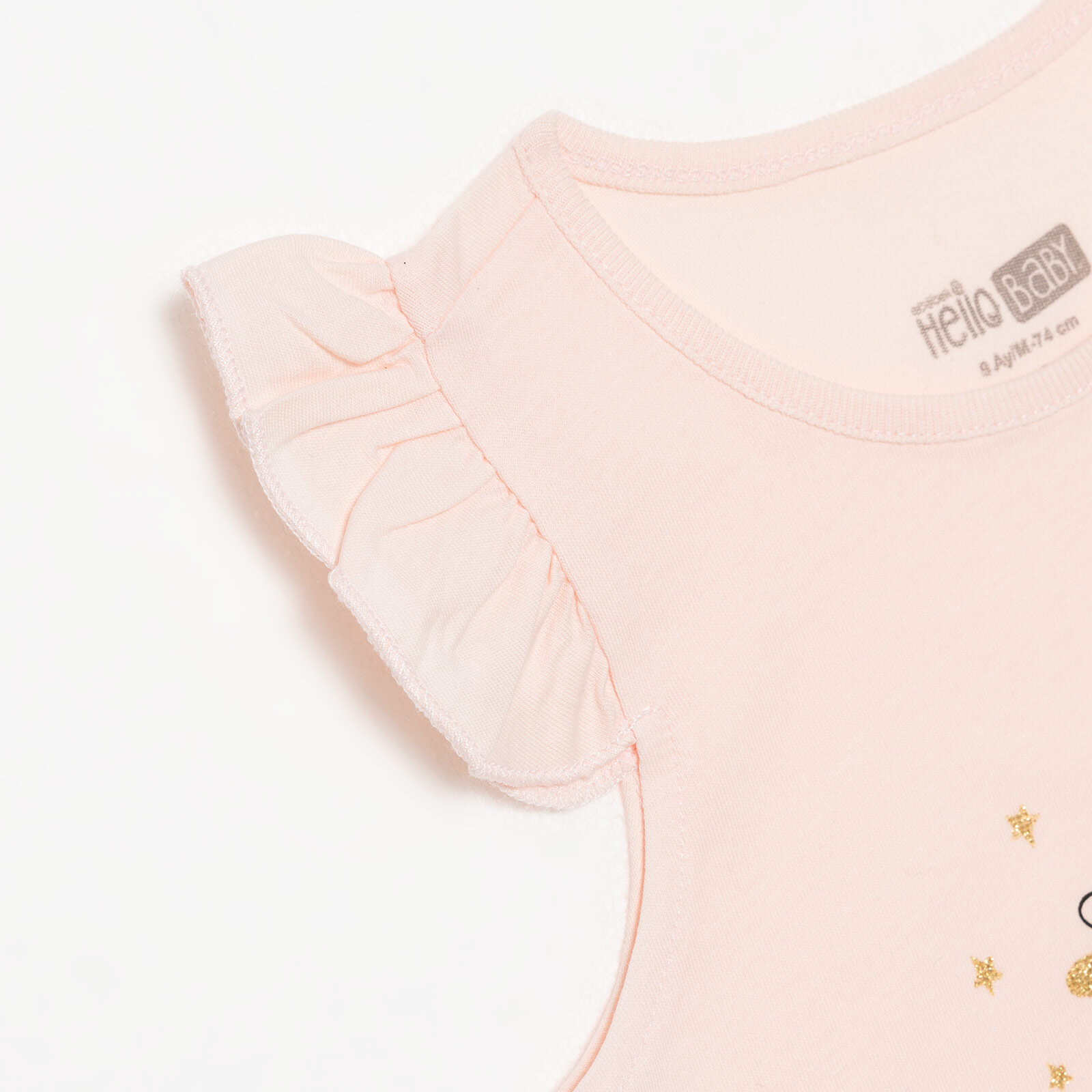 Basic Kız Melek Unicorn Baskılı Atlet T-shirt Kız Bebek