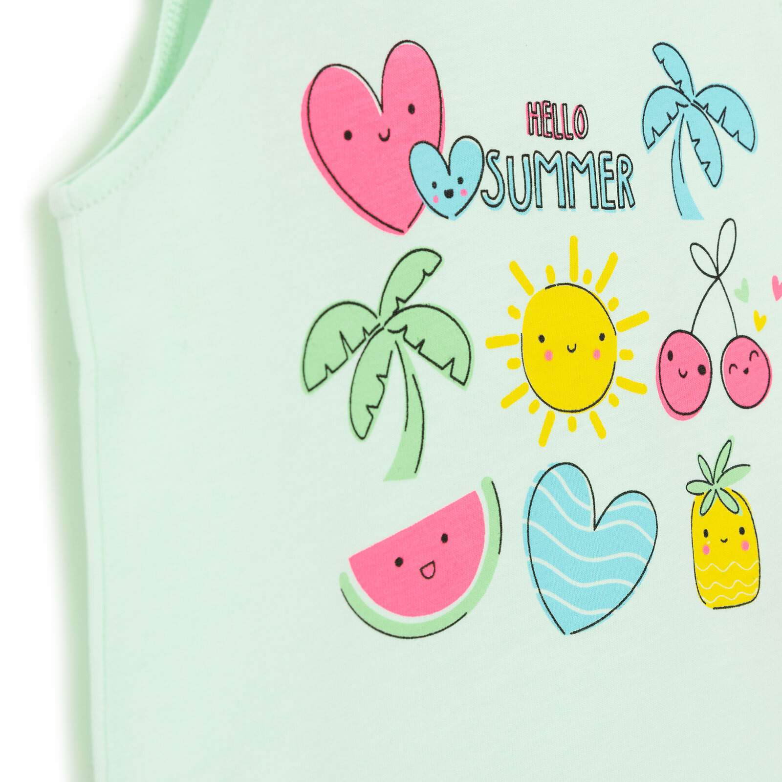 Basic Kız Meyve Baskılı Atlet T-shirt Kız Bebek