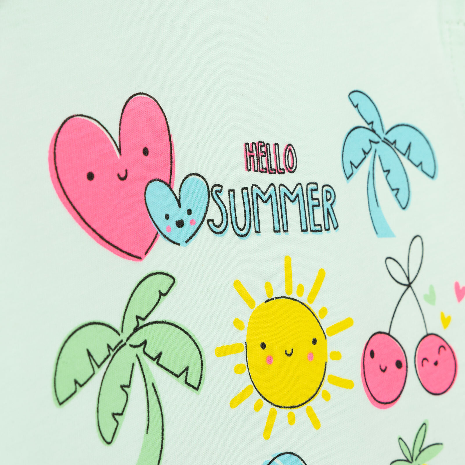 Basic Kız Meyve Baskılı Atlet T-shirt Kız Bebek