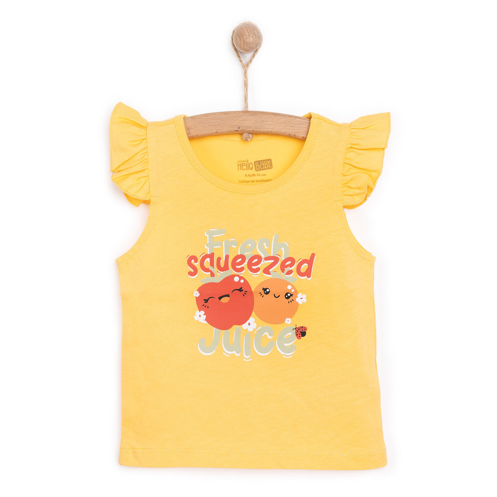 Basic Kız Meyve Baskılı Atlet T-shirt Kız Bebek Basic Kız Meyve Baskılı Atlet T-shirt Kız Bebek