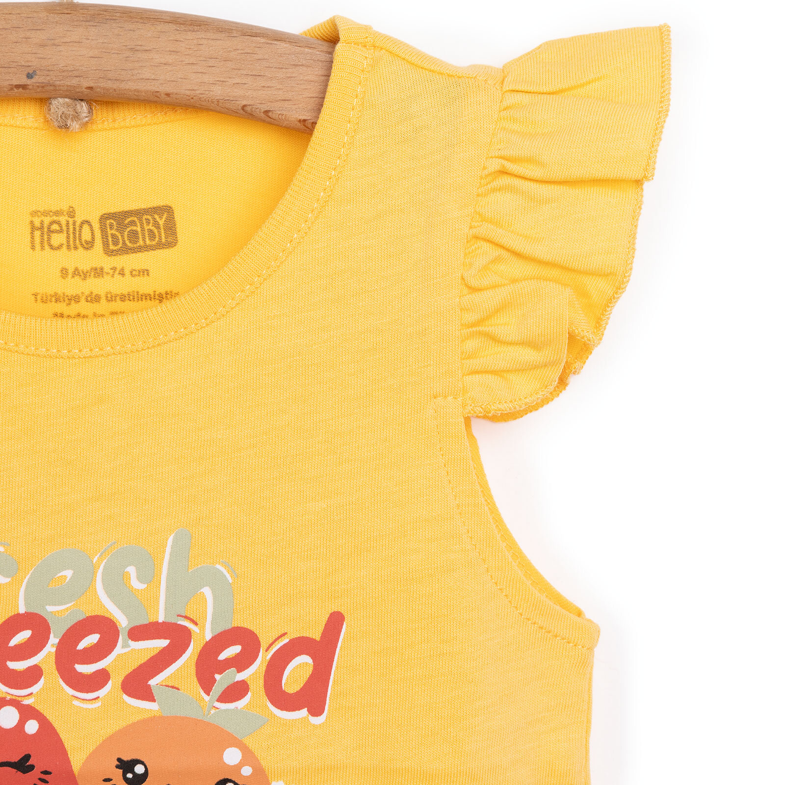 Basic Kız Meyve Baskılı Atlet T-shirt Kız Bebek Basic Kız Meyve Baskılı Atlet T-shirt Kız Bebek