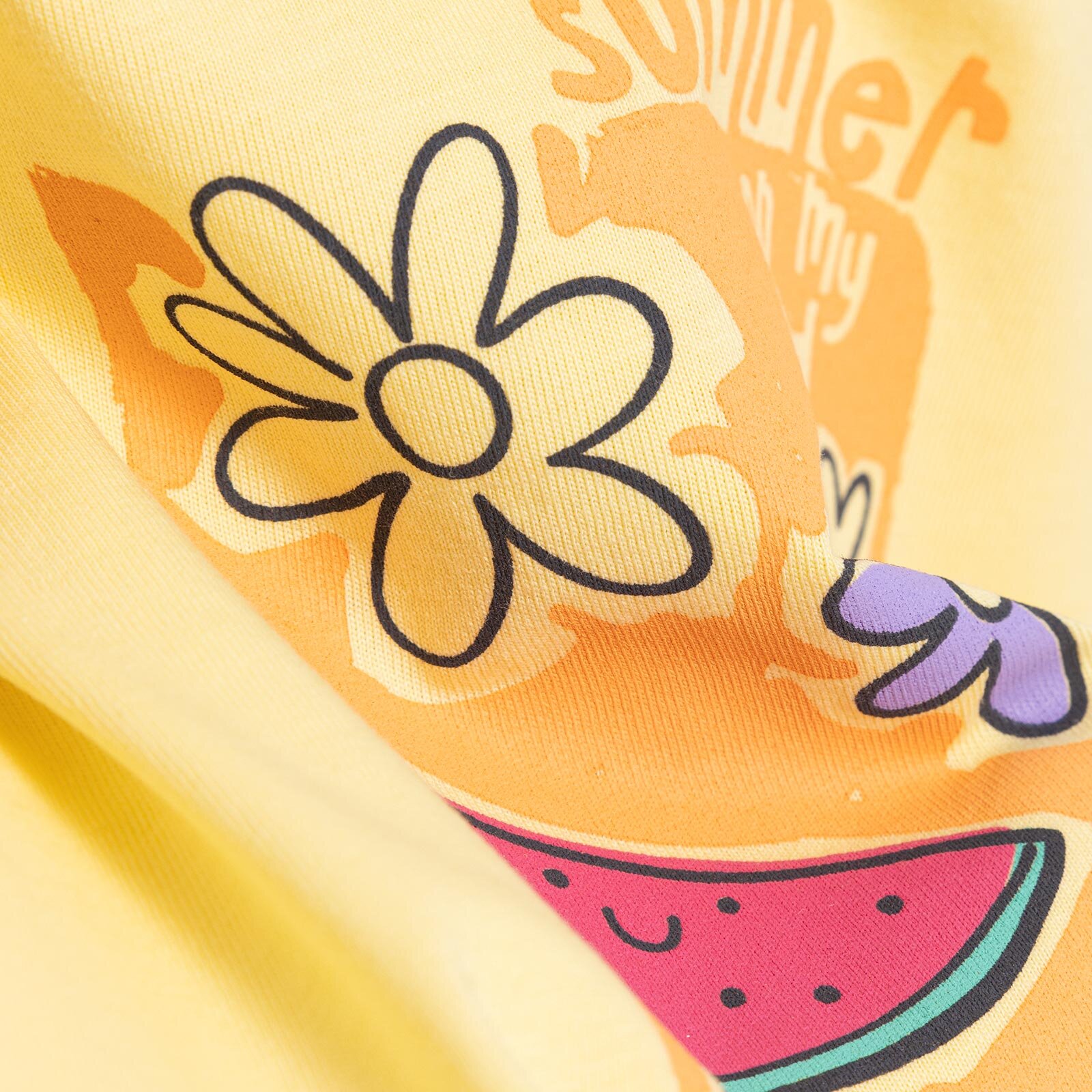 Basic Kız Meyve Baskılı T-Shirt Kız Bebek