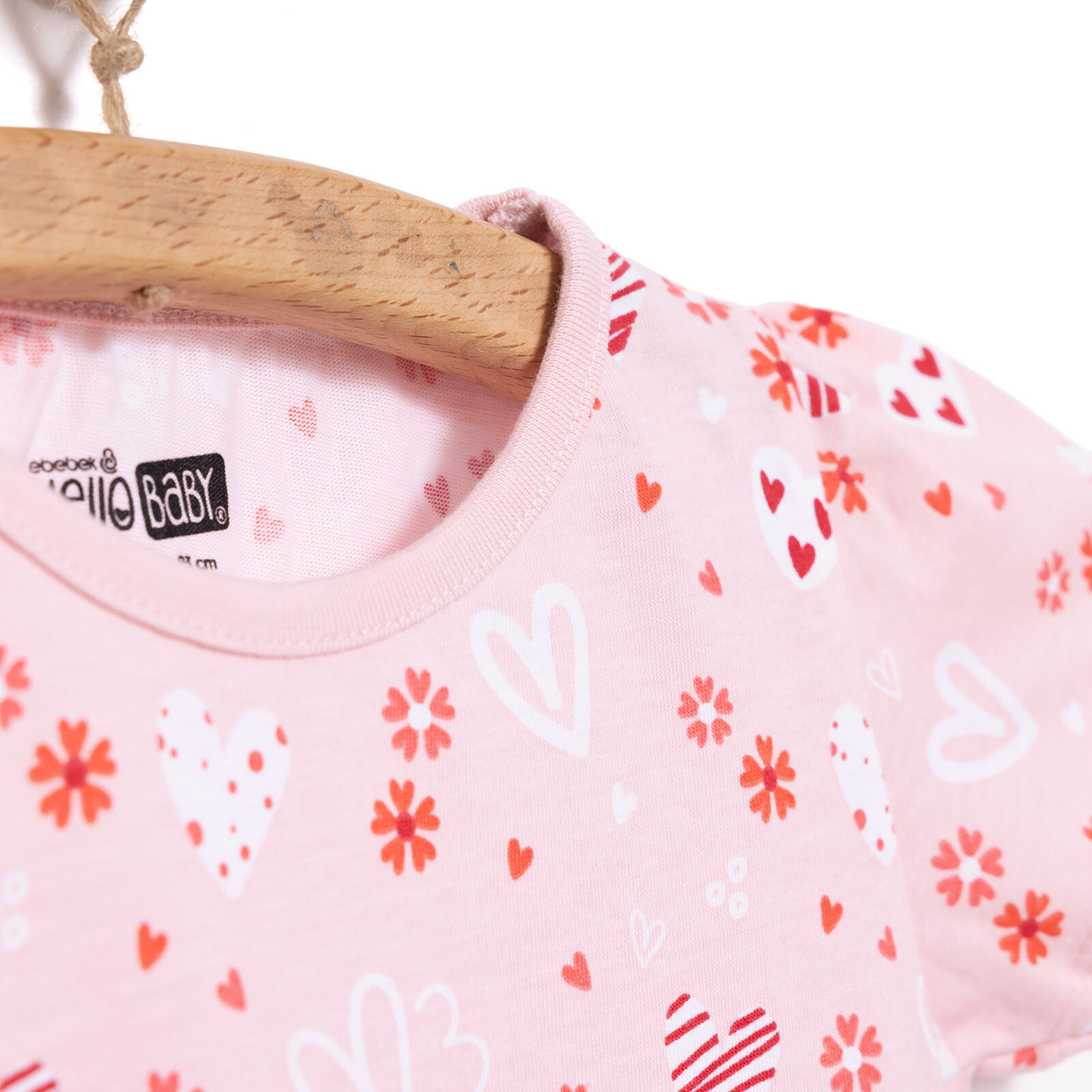 Basic Kız Meyve Yiyen Kedi Desenli T-Shirt Kız Bebek