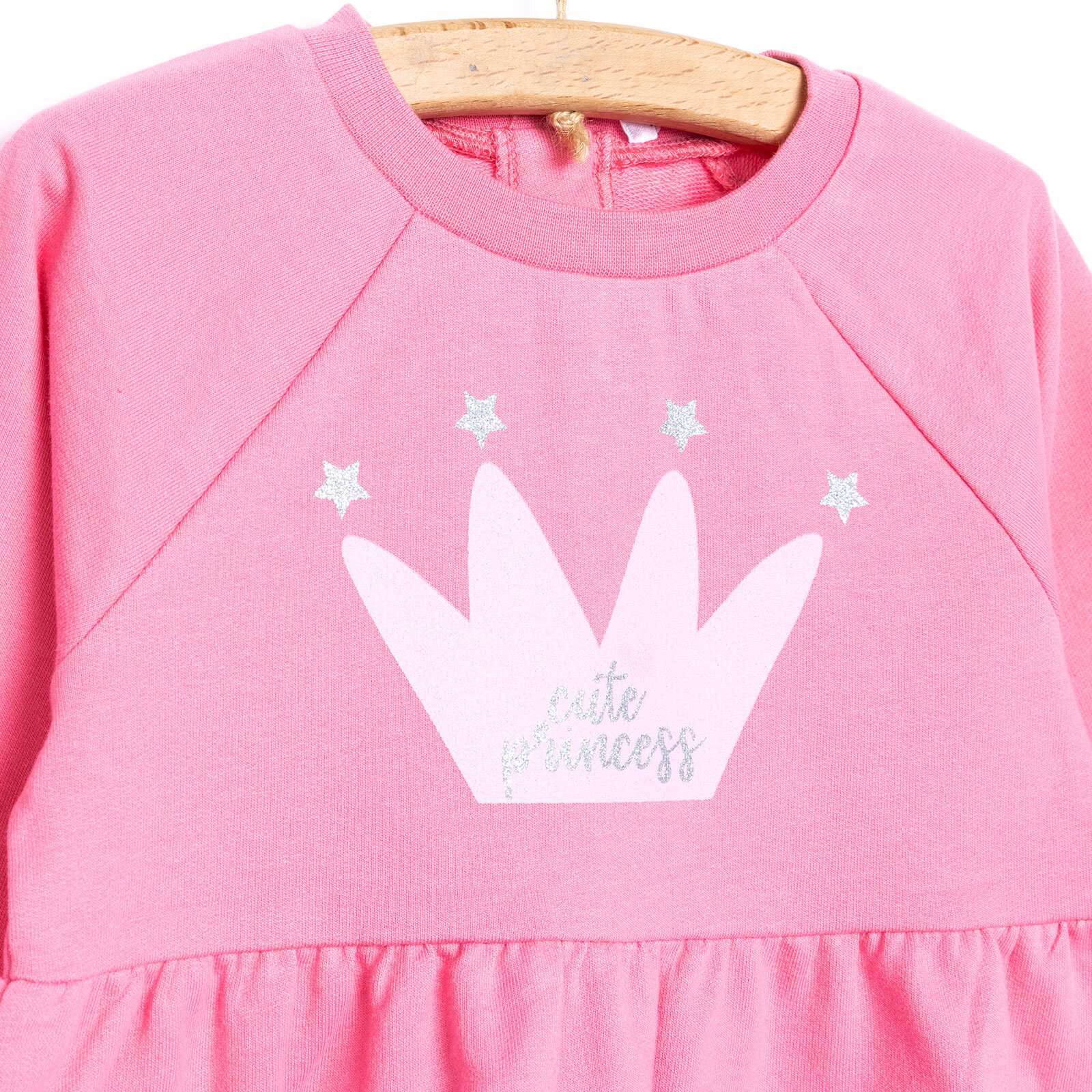 Basic Kız Örme Önü Fırfırlı Elbise Kız Bebek