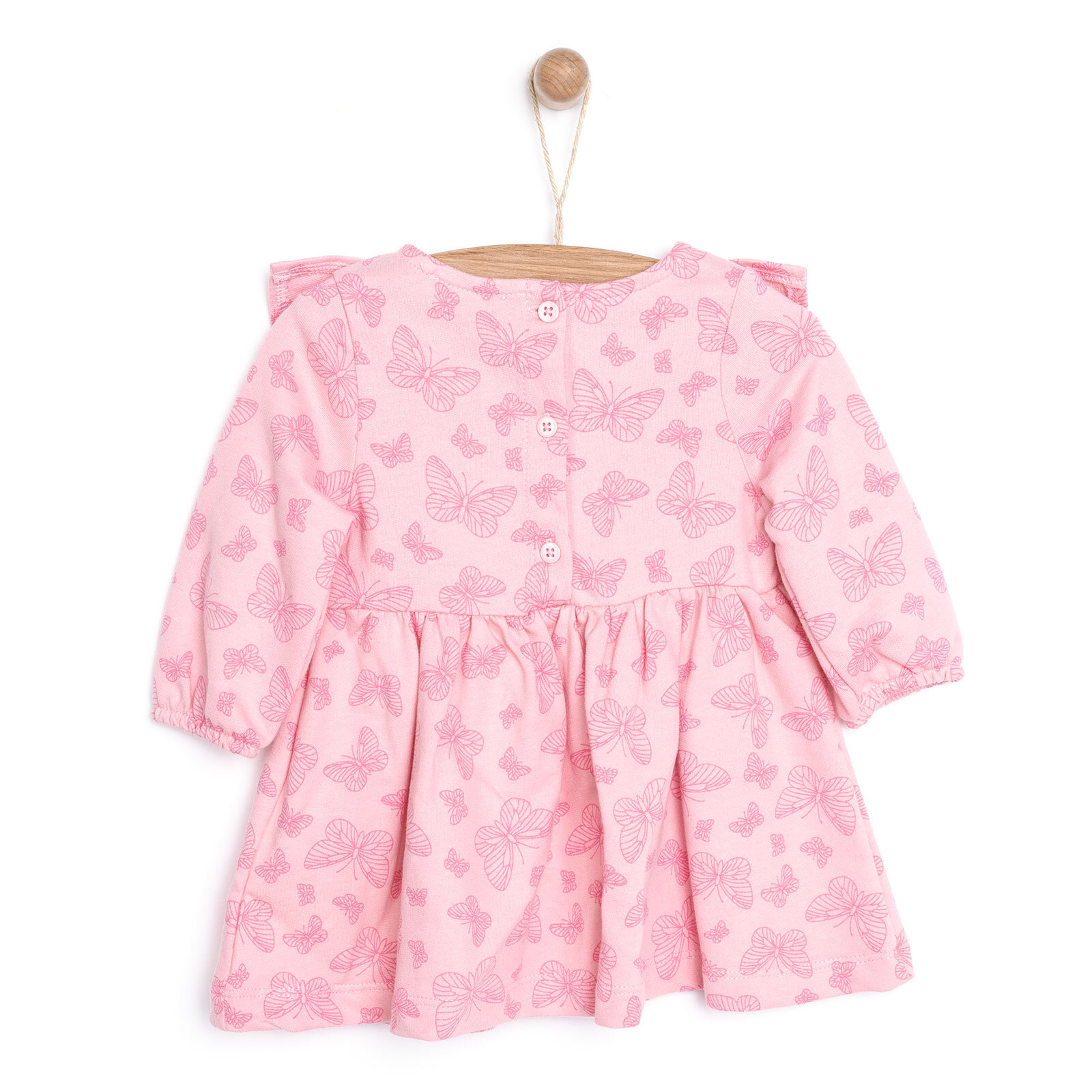 Basic Kız Örme Önü Fırfırlı Elbise Kız Bebek